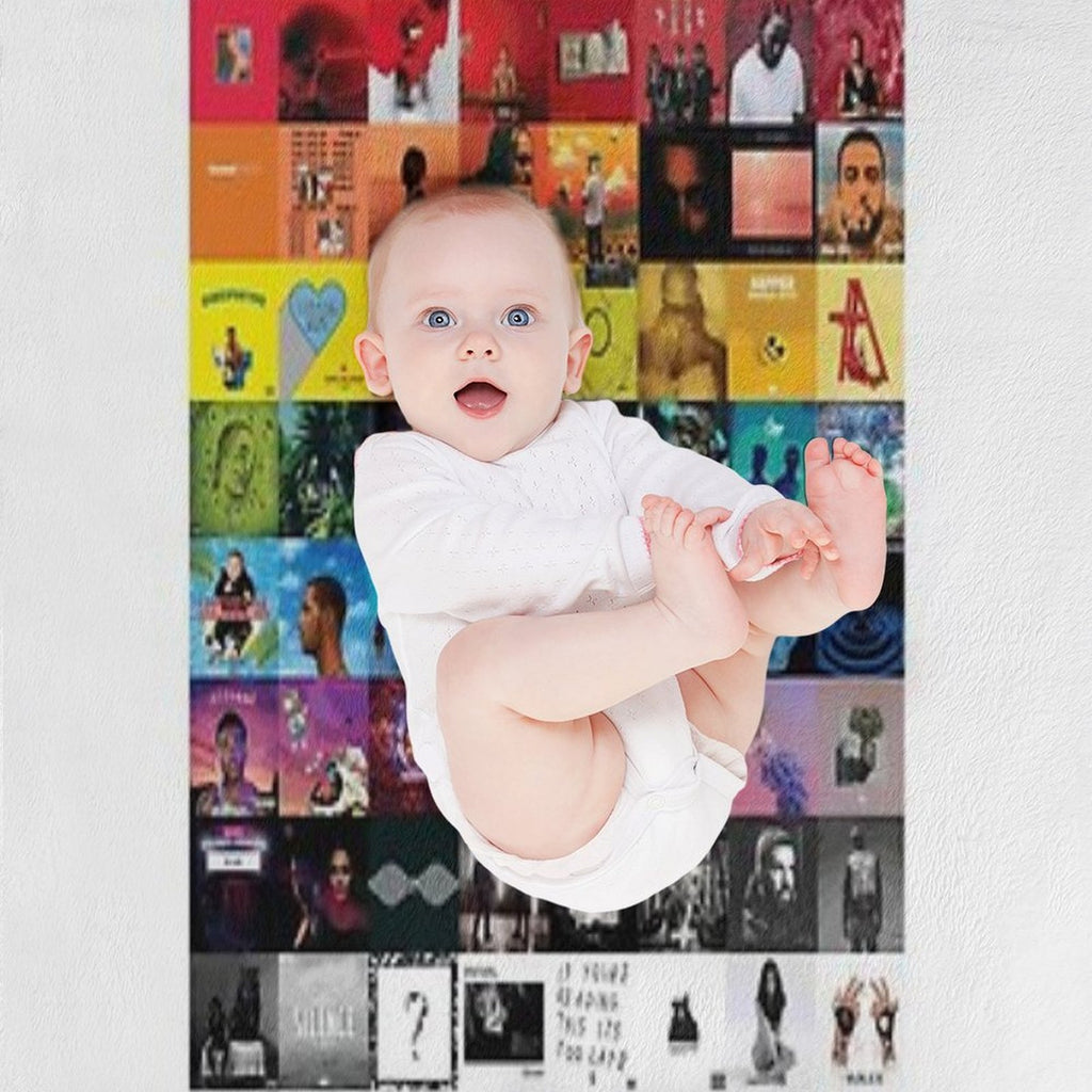MUSIC COLLAGE Gift-ready Throw Blanket