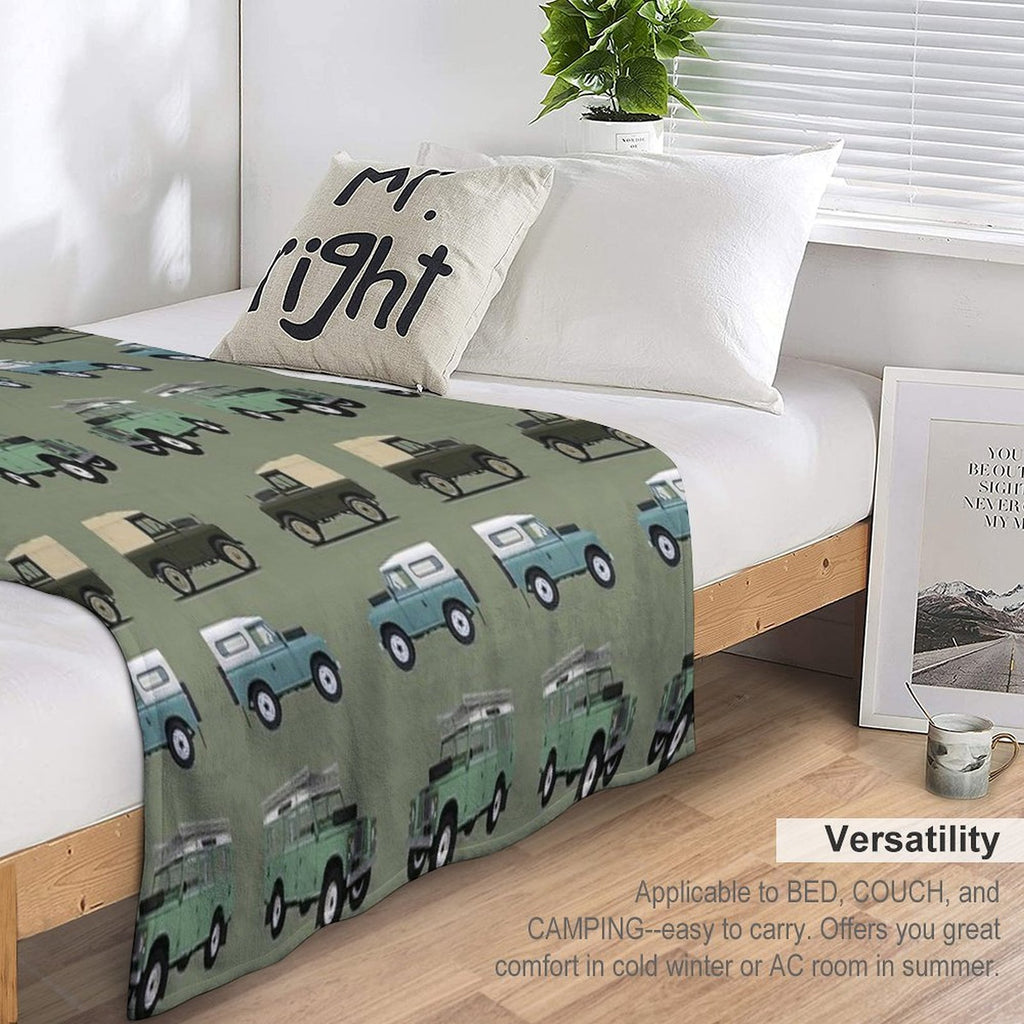 British Off Road 4x4 Vehicles Lightweight Throw Blanket