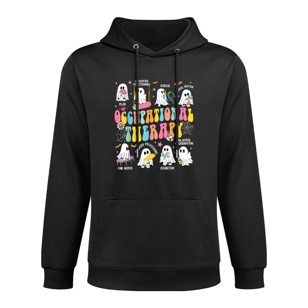 Halloween OT Occupational Therapy Therapist Spooky OTA Ghost Shape Retention Hoodie