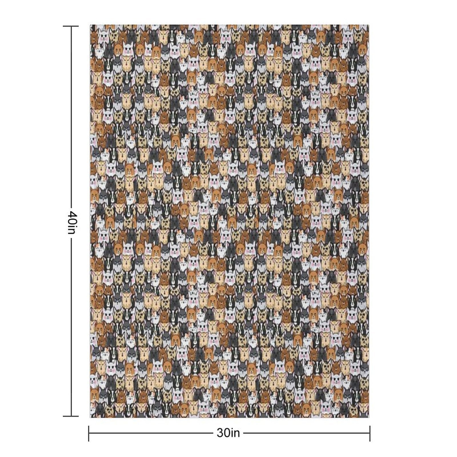 So Many Kitties Plush Throw Blanket