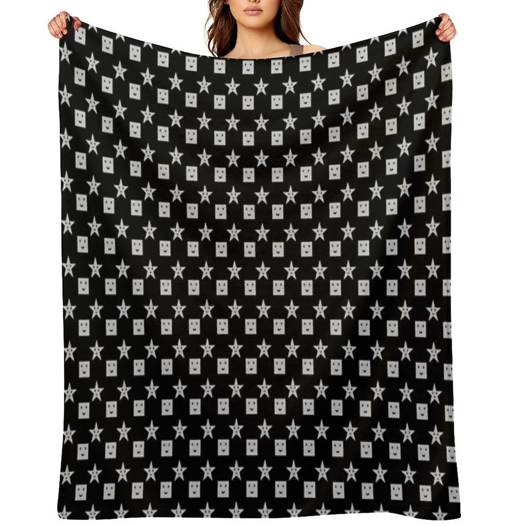 Cute Square And Star Pattern Versatility Throw Blanket