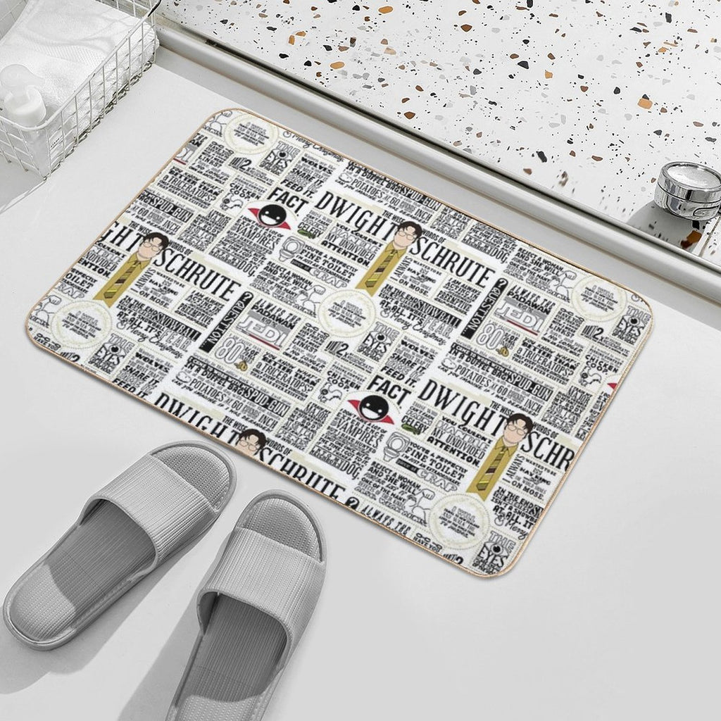 The Wise Words of Dwight Schrute (Light Tee)  Non-Slip Bath Mat