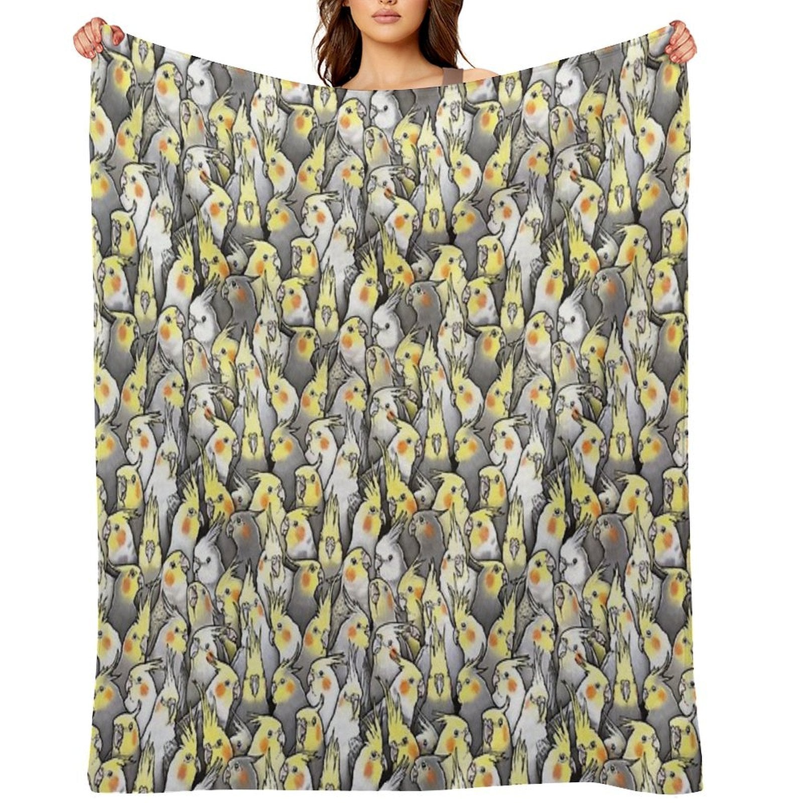 Cockatiels Galore Compact Throw Blanket