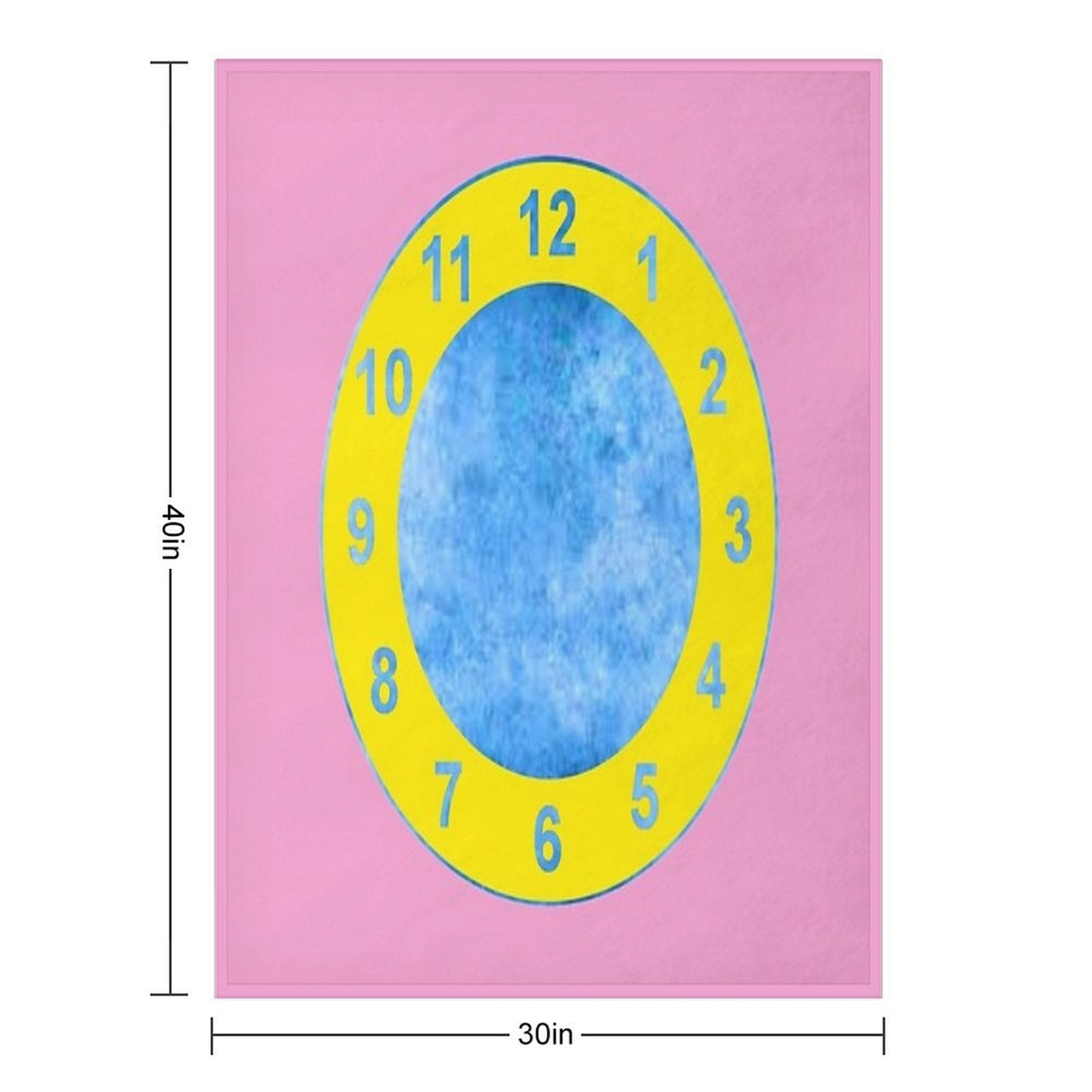 Clock Rug (The Big Comfy Couch) Travel-friendly Throw Blanket