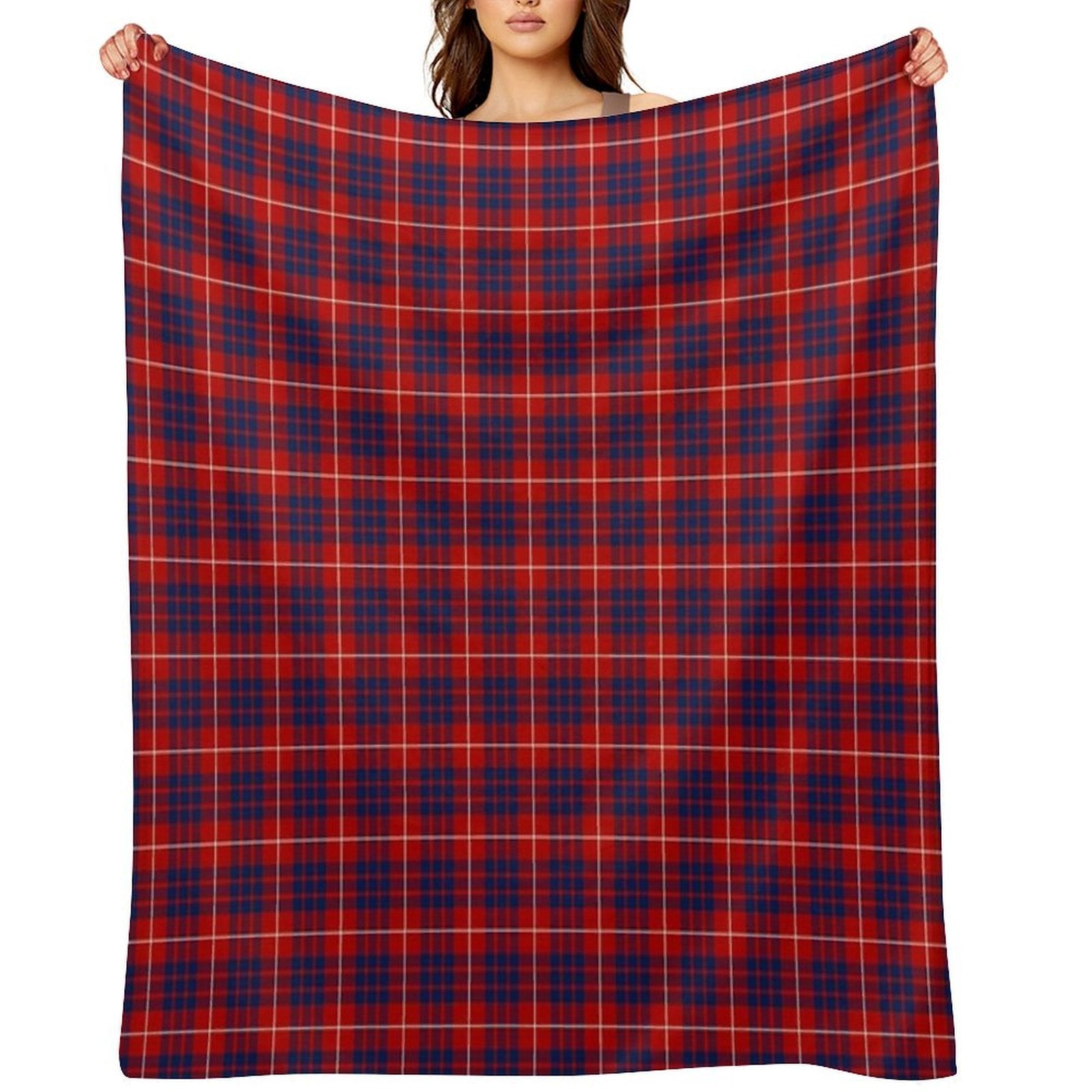 Clan Hamilton Tartan Sustainable Throw Blanket