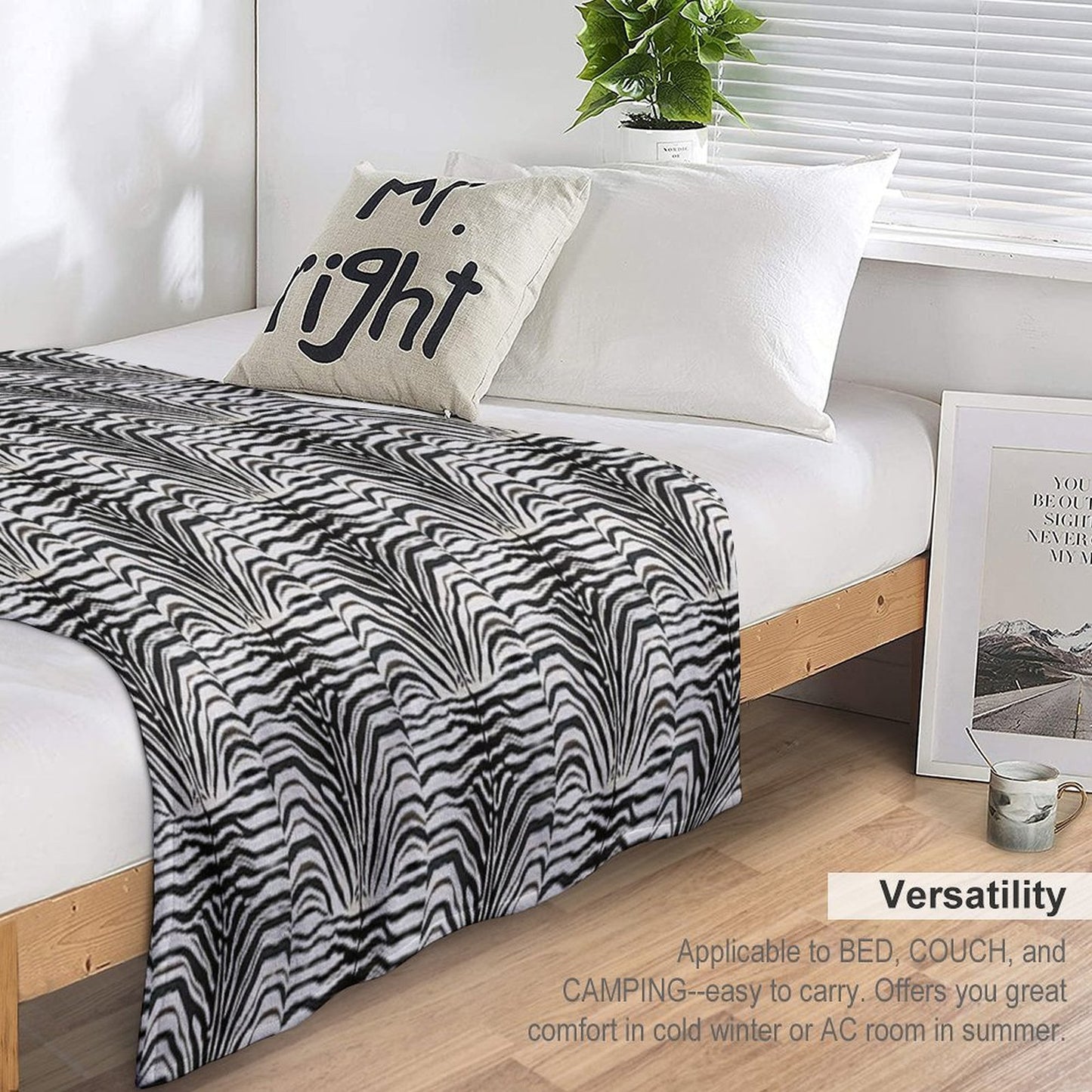 Zebra Anti-pilling Throw Blanket