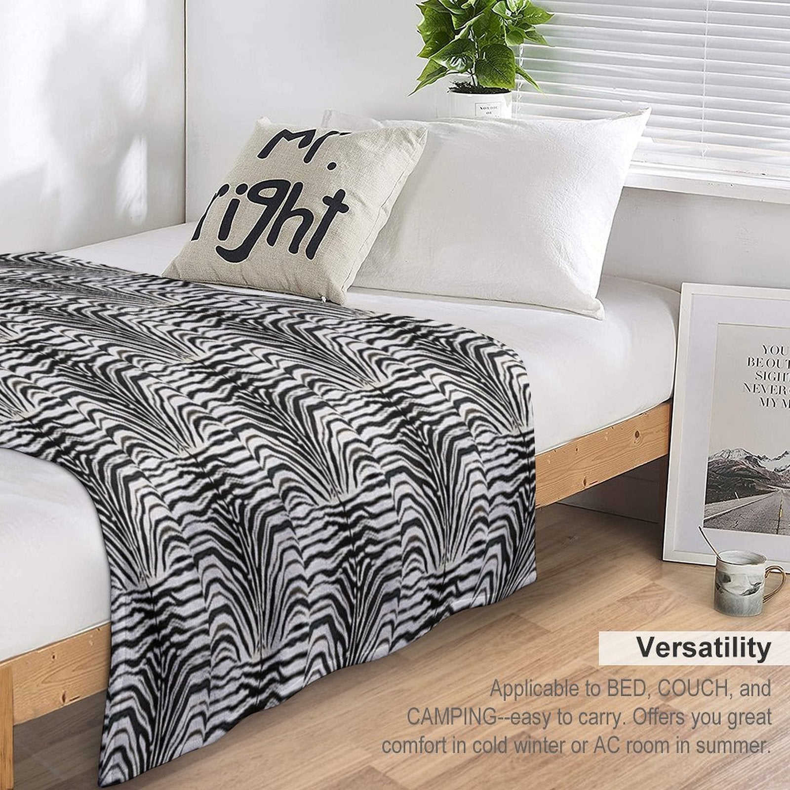 Zebra Anti-pilling Throw Blanket