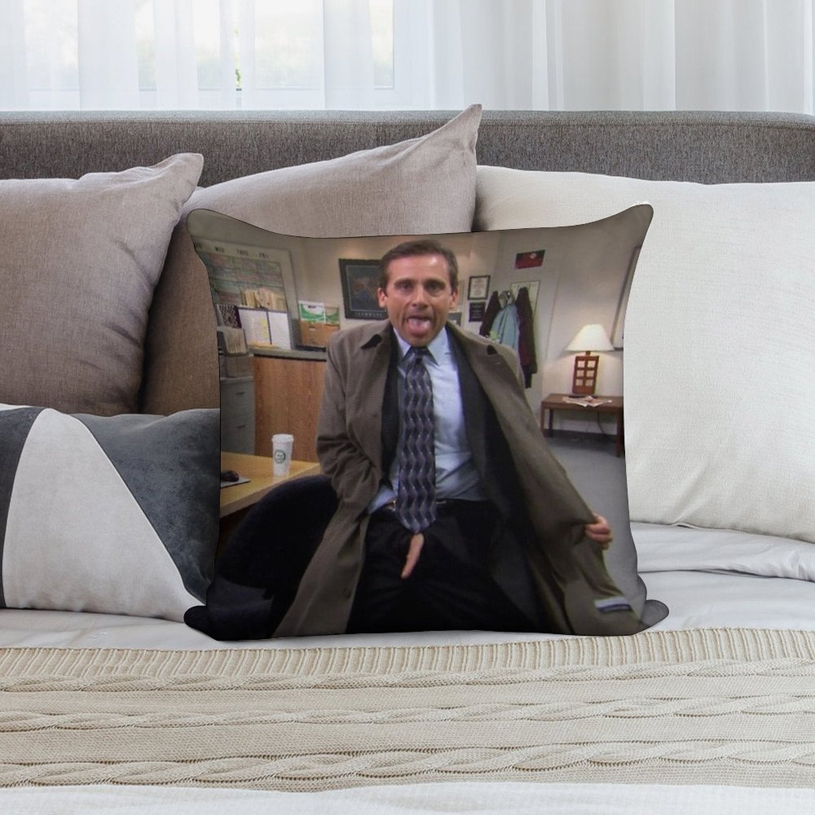 Michael Scott Soft Ultra-Soft Texture Throw Pillow