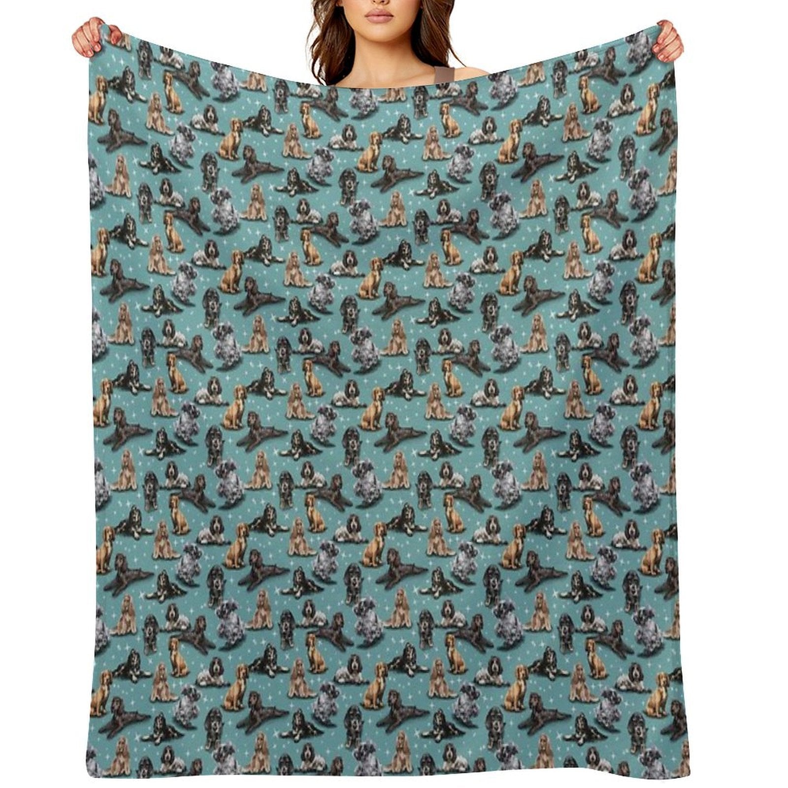 The Cocker Spaniel Easy Care Throw Blanket