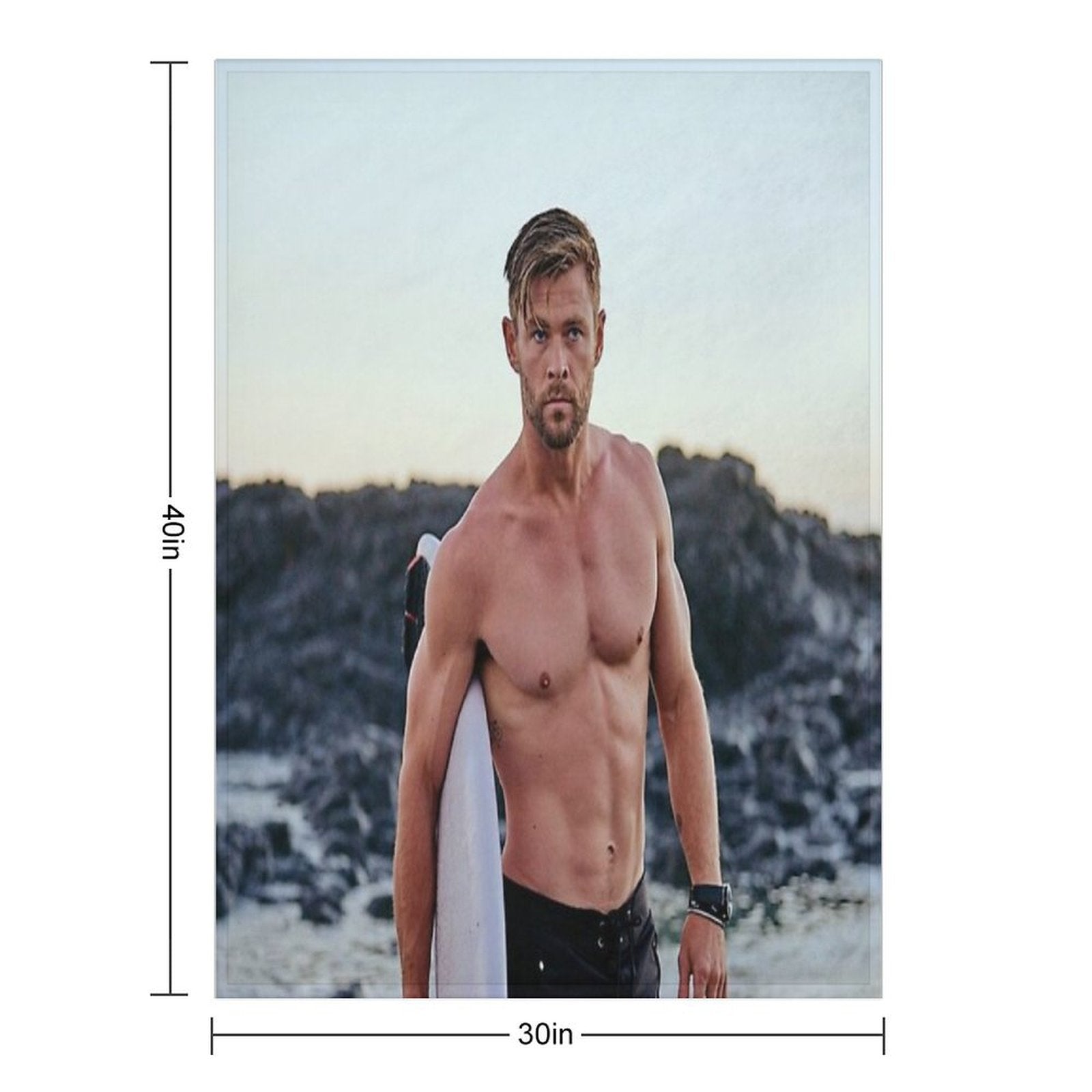 Chris Hemsworth Compact Throw Blanket