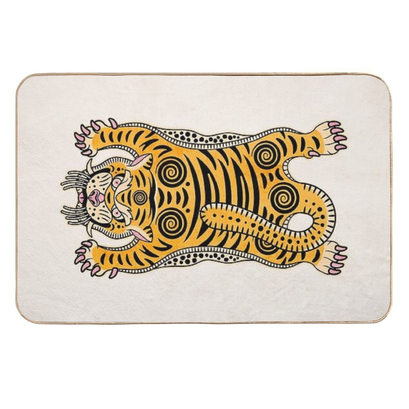 King Of The Jungle 01 Golden Tiger Edition  Rapid-Drying Bath Mat
