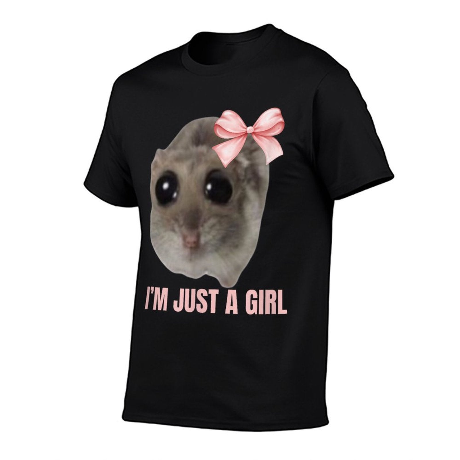 Sad Hamster Meme - I'm Just A Girl  Oversized Silhouette T-Shirt