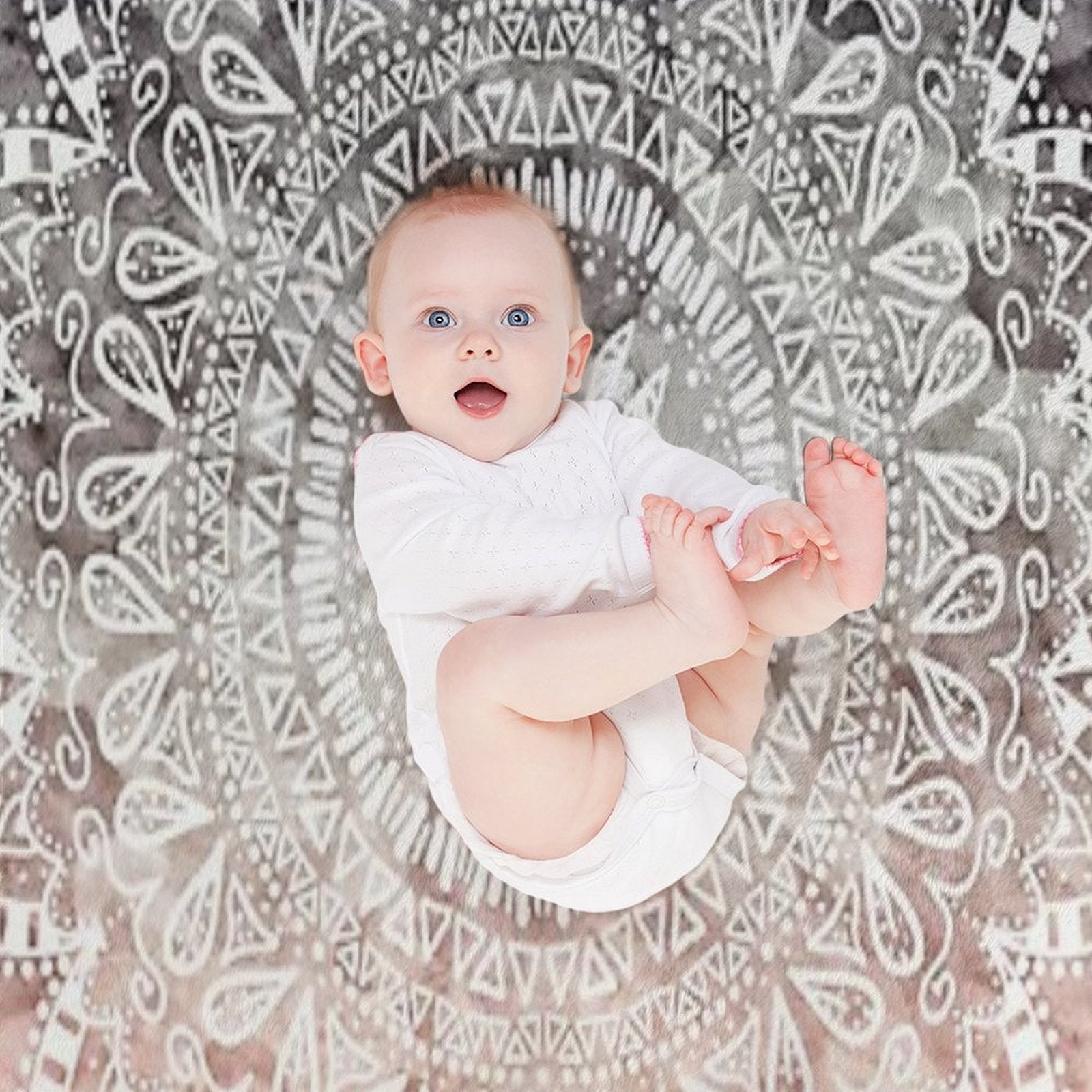 BOHEMIAN HYGGE MANDALA Durable Throw Blanket