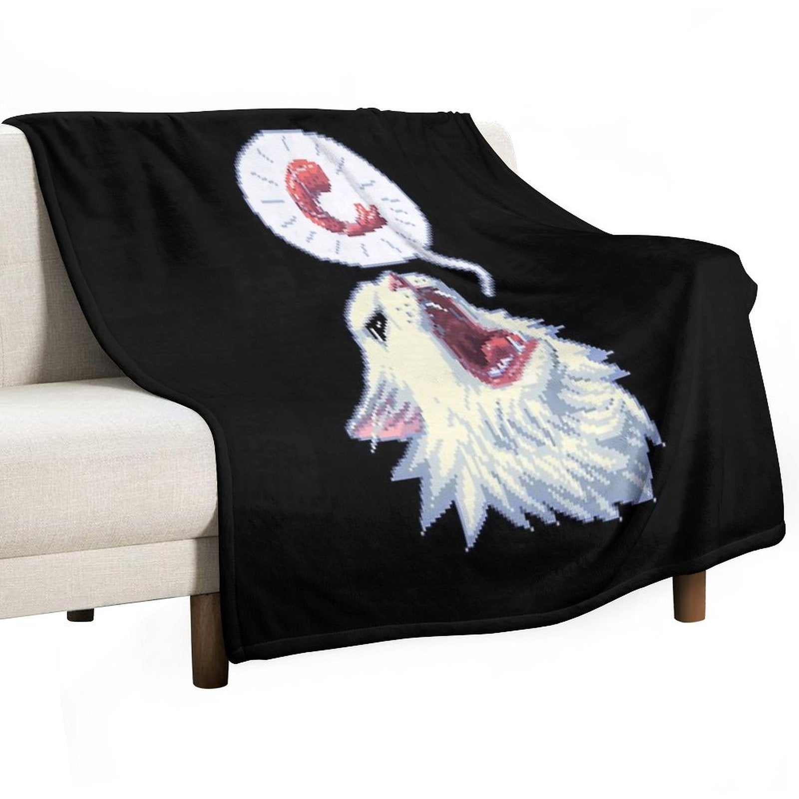 8-bit Shrimpin' Thurston The Cat Wrinkle-free Throw Blanket