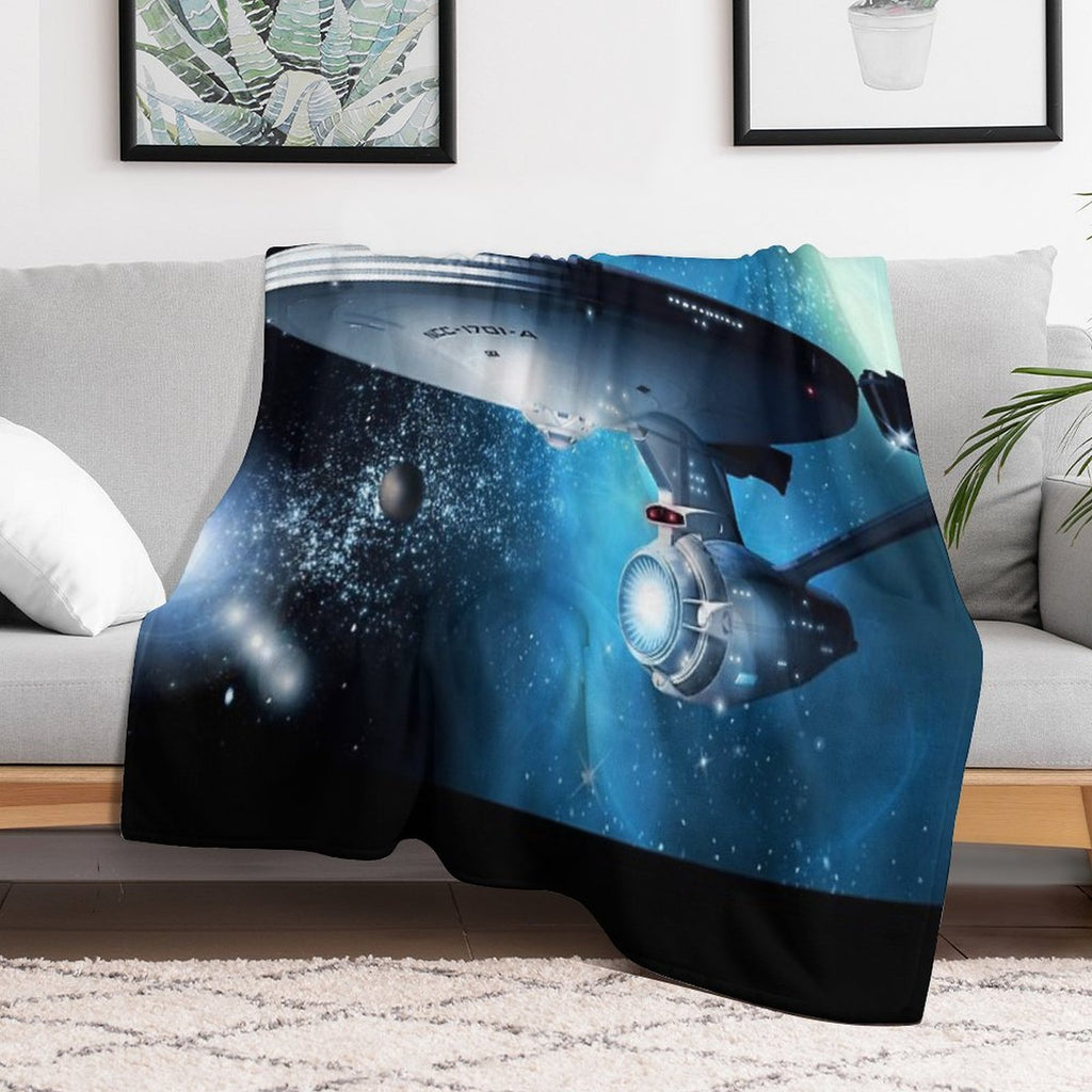 Enterprise A - Where Silence Has Lease Eco-conscious Throw Blanket