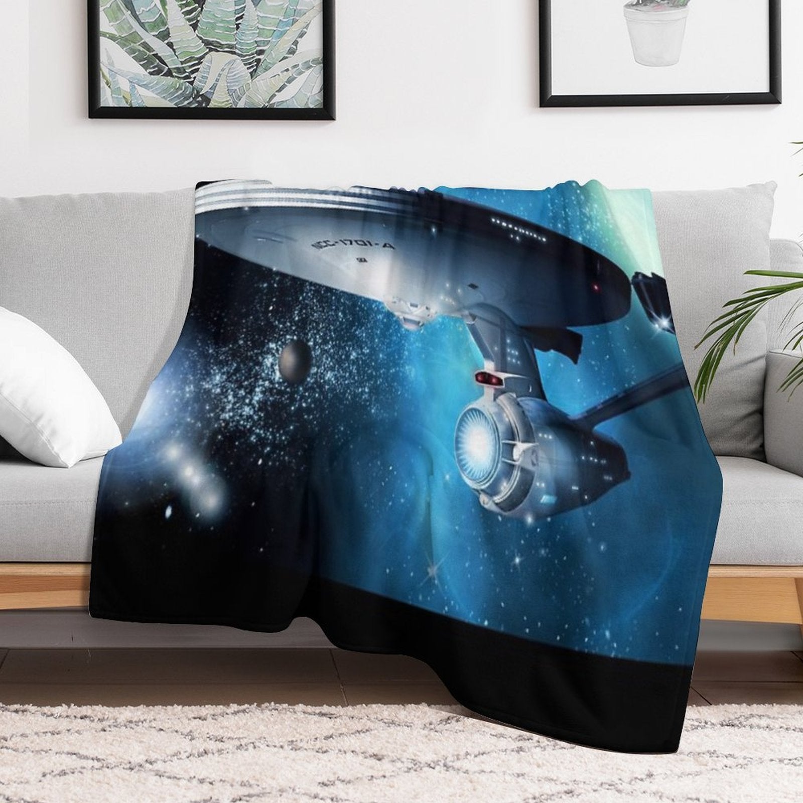 Enterprise A - Where Silence Has Lease Eco-conscious Throw Blanket