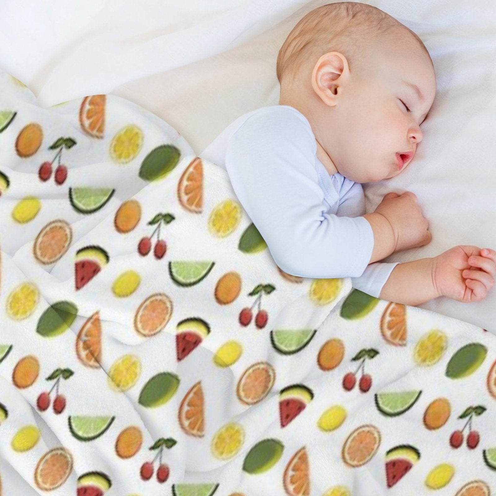Fresh Fruit, Hand Drawn Fruit, Summer Fruit, Fruit All over Print Comfort Throw Blanket