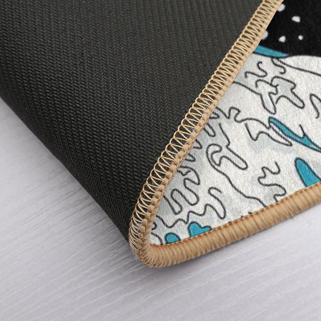 Kanagawa Wave  Fade-Resistant Bath Mat