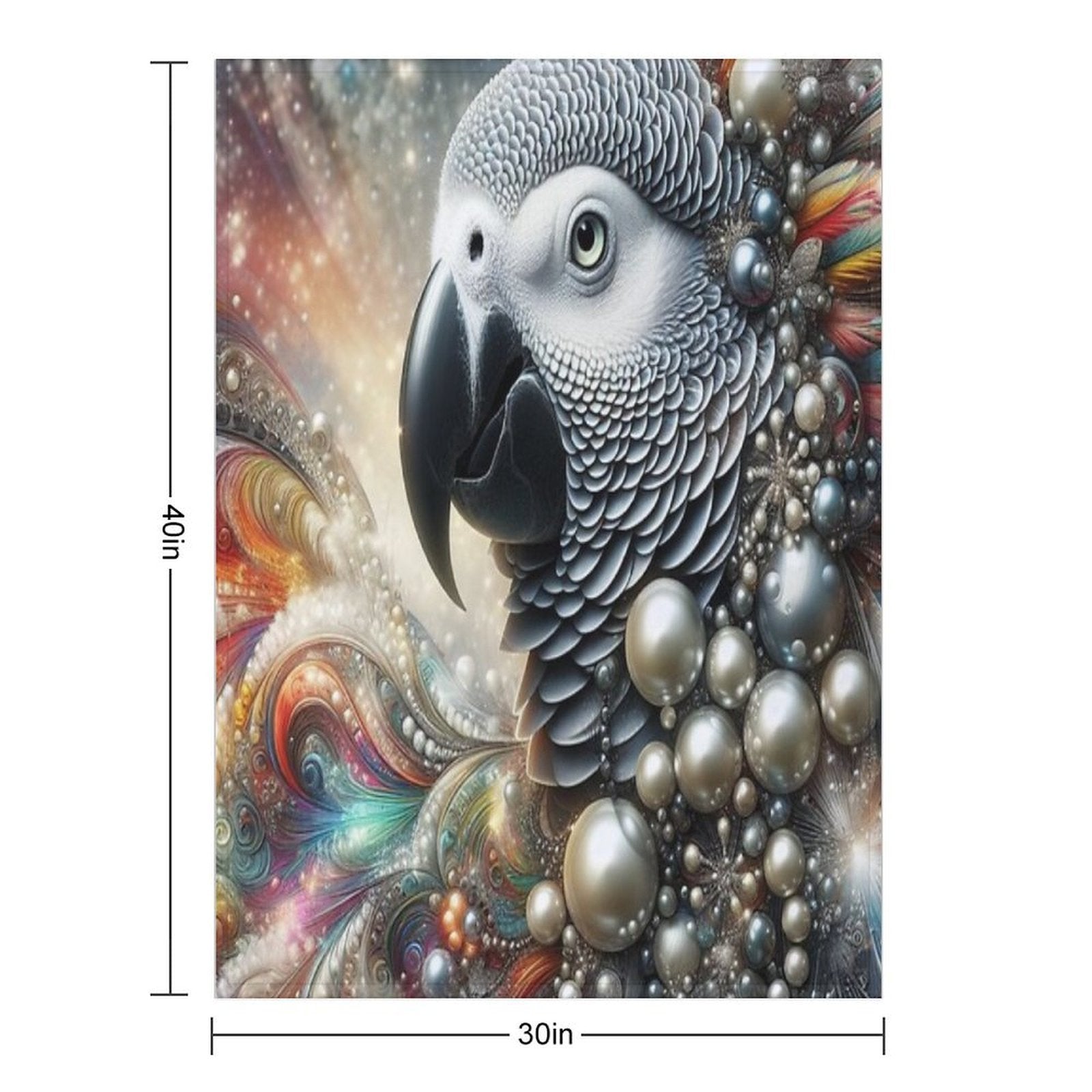 African Gray Parrot Shrink-resistant Throw Blanket
