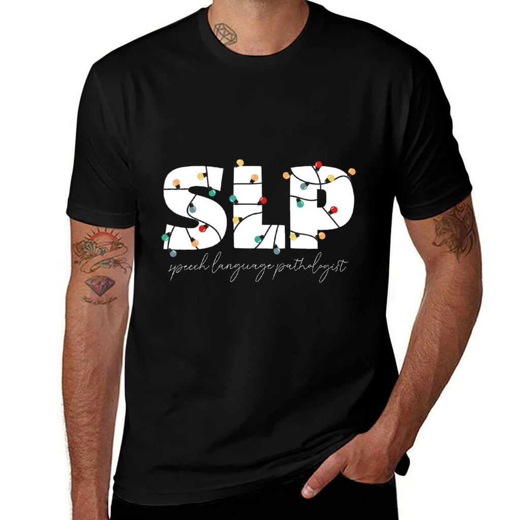 Christmas Lights Holiday SLP Speech Language Sweatshirt  Affordable Price T-Shirt