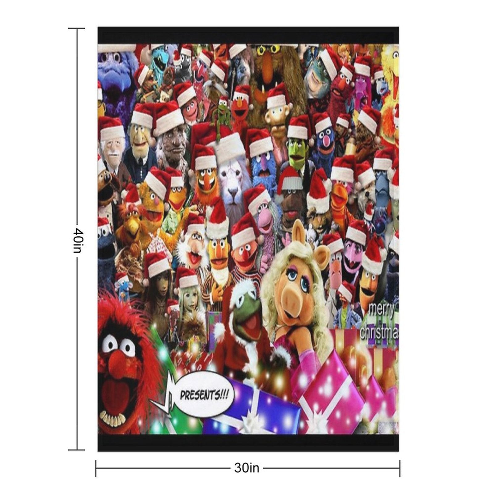 The Muppets Christmas All Character Group Shrink-resistant Throw Blanket