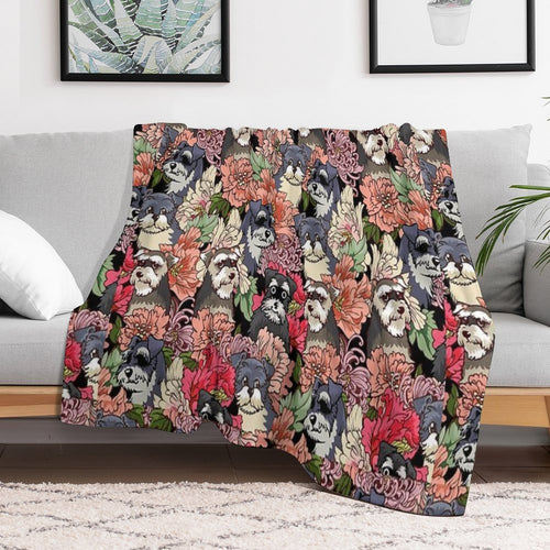 BECAUSE SCHNAUZERS Quick-dry Throw Blanket