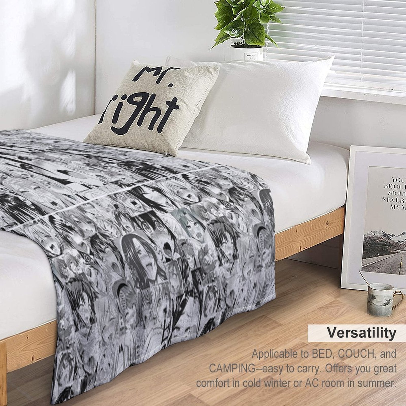 Aygo Hentai Anime Face Plush Throw Blanket