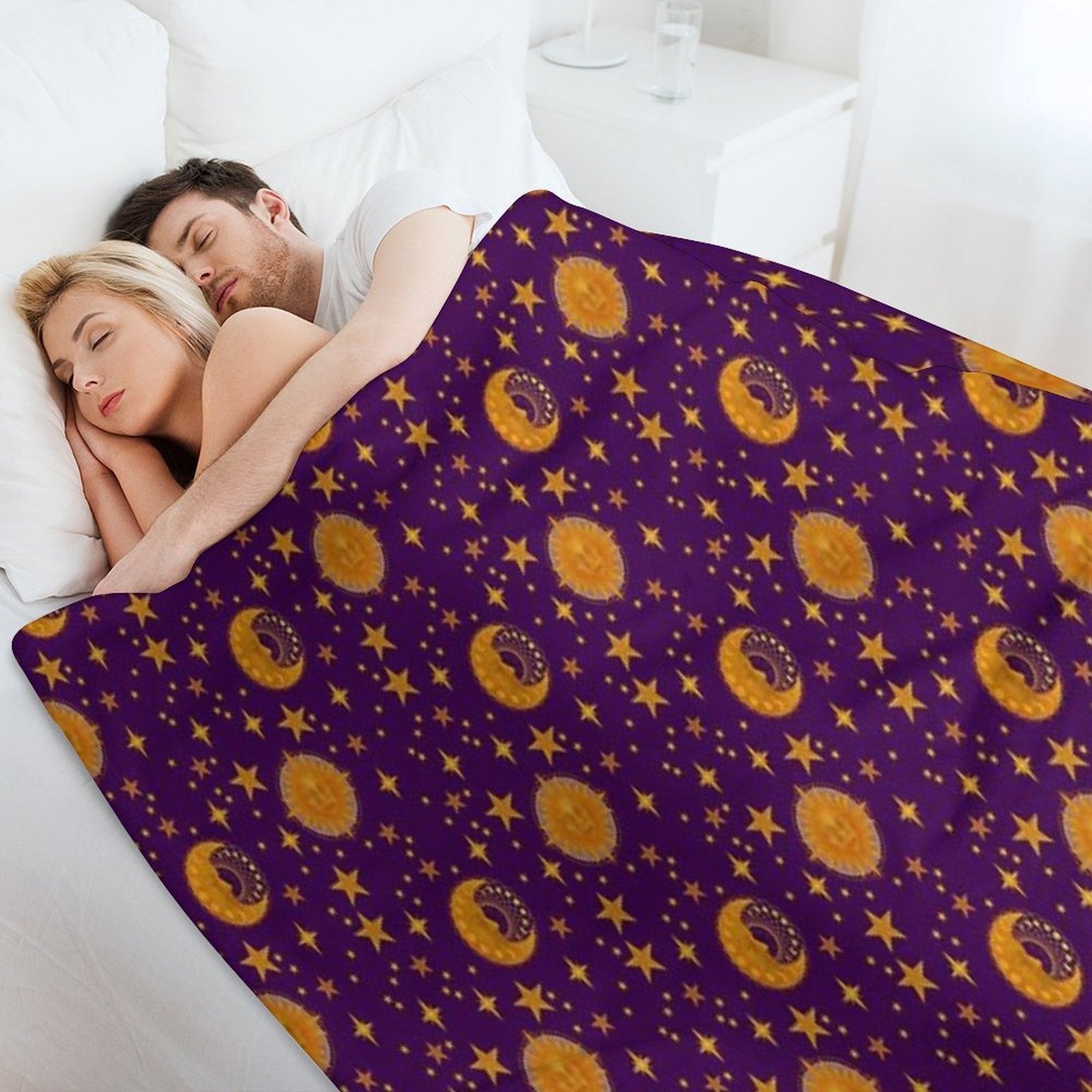 Bohemian 90's Sun And Moon Celestial Pattern All-season Throw Blanket