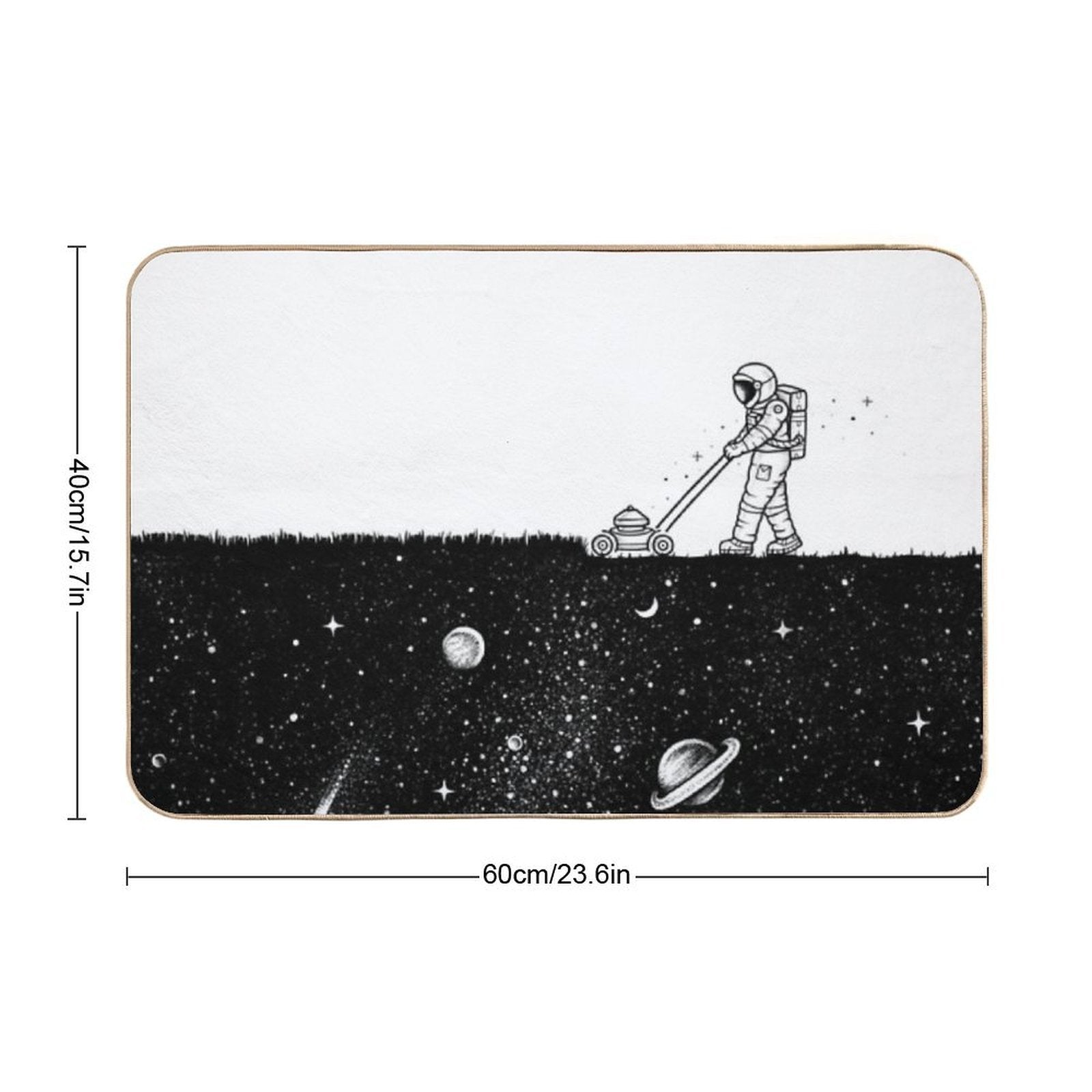 Space Cut  Dirt-Trapping Bath Mat