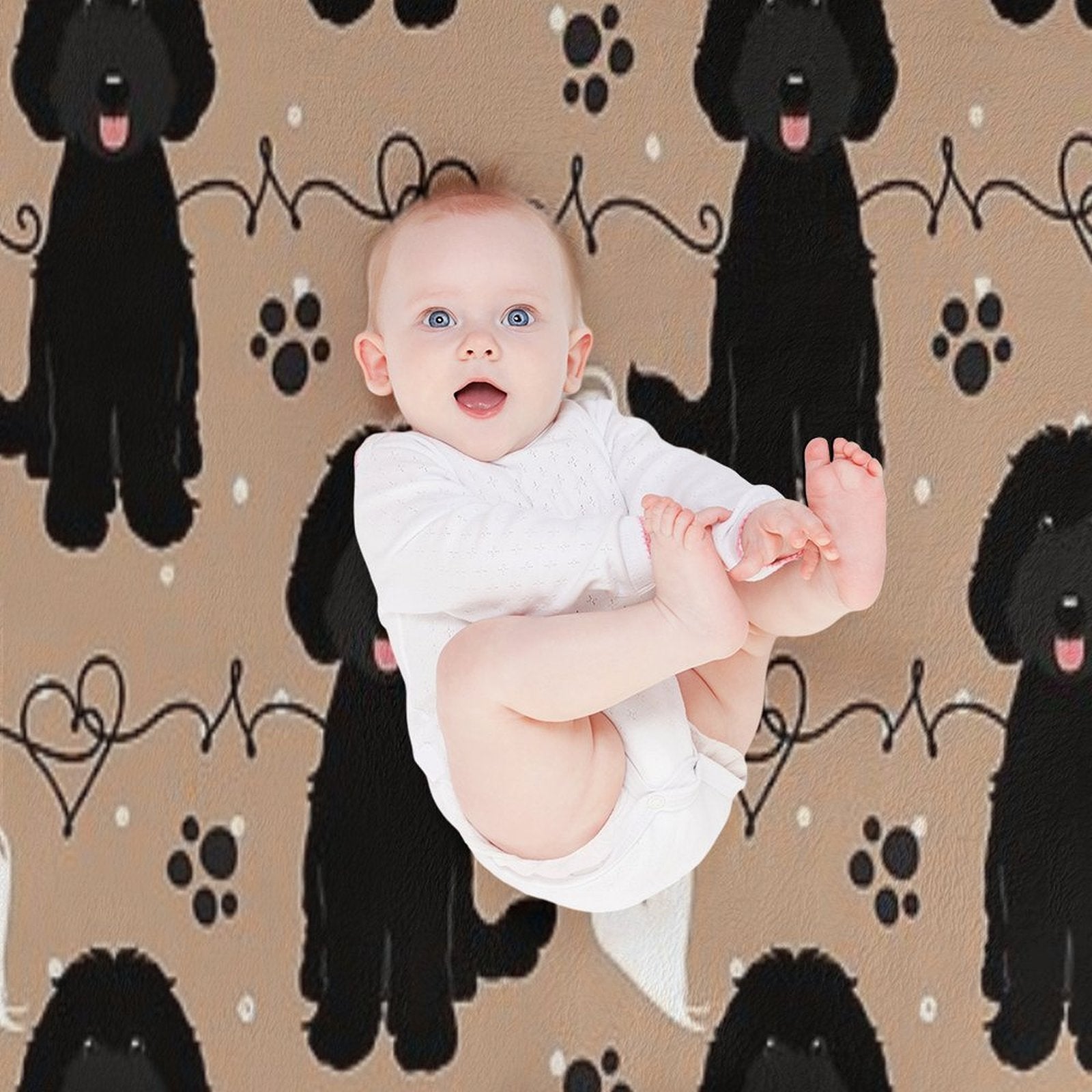 LOVE Black Labradoodle Premium Throw Blanket