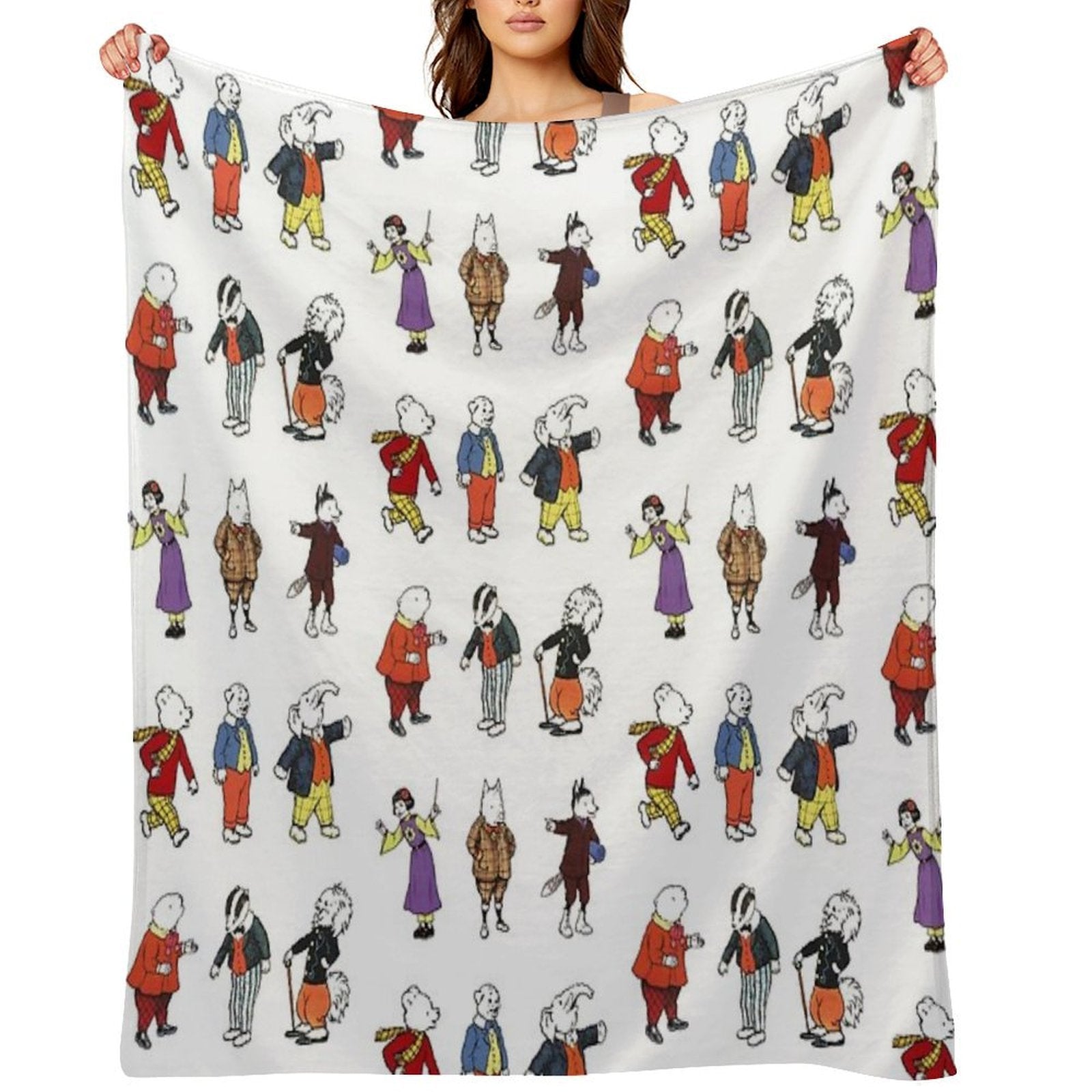 Rupert Bear And Friends Anti-pilling Throw Blanket