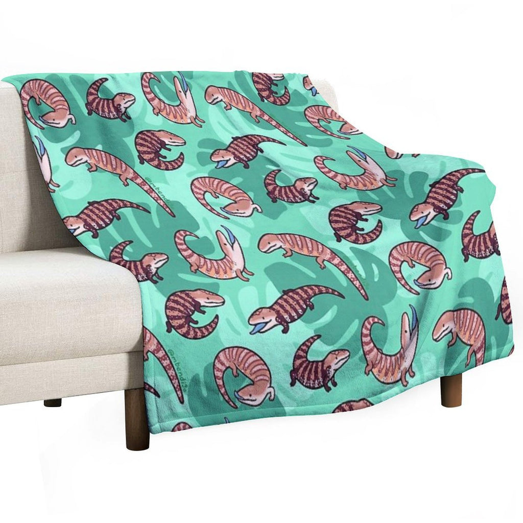 Blue Tongue Skink Versatility Throw Blanket