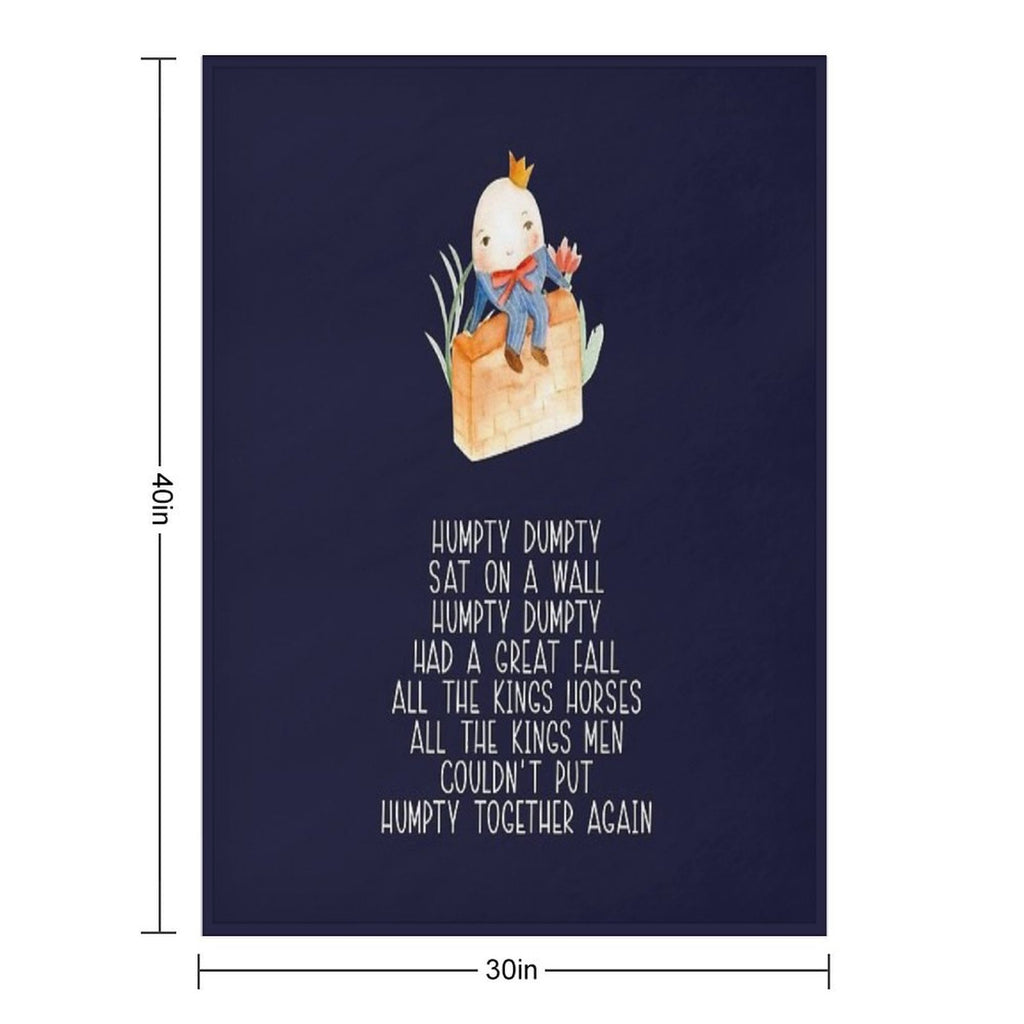Nursery Rhyme - Humpty Dumpty Easy Care Throw Blanket