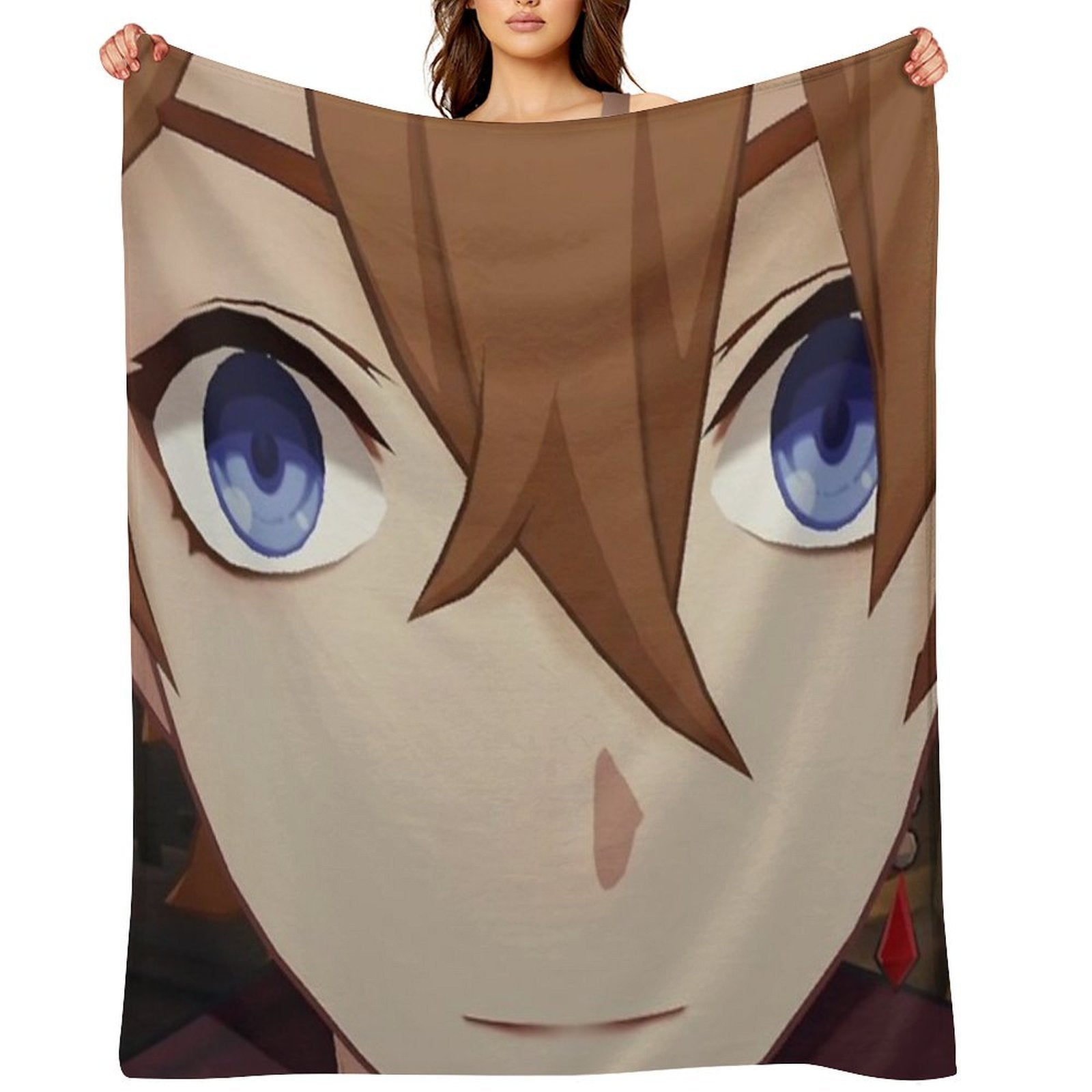 Childe (Tartaglia) Face Meme Travel-friendly Throw Blanket