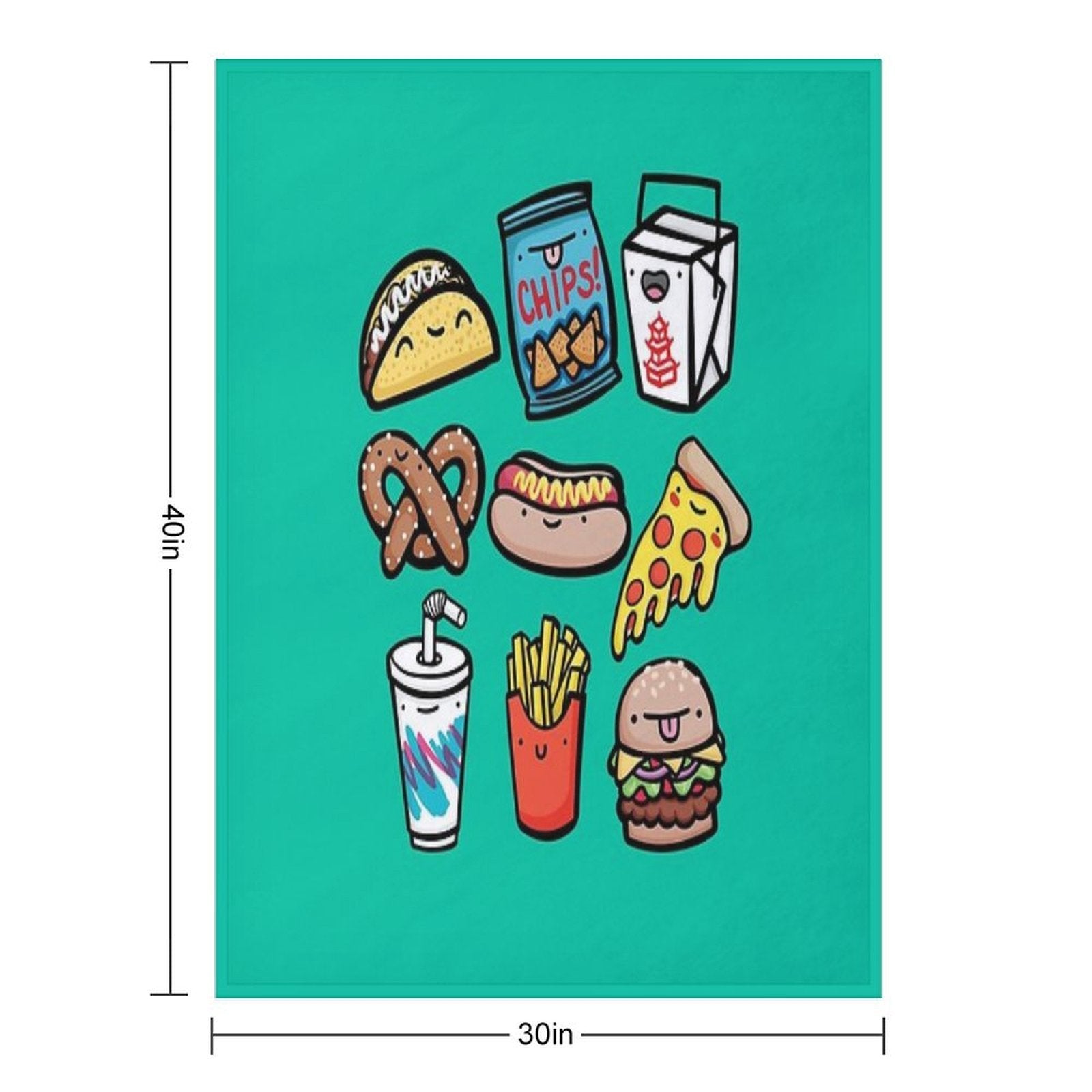 Junk Food Dudes Multi-functional Throw Blanket