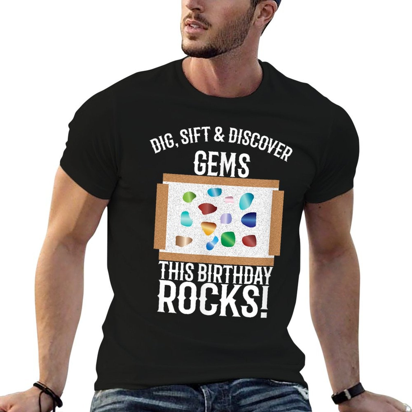 Gem Rock Mining Birthday Party  Soft T-Shirt