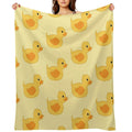 Rubber Duck Wrinkle-free Throw Blanket
