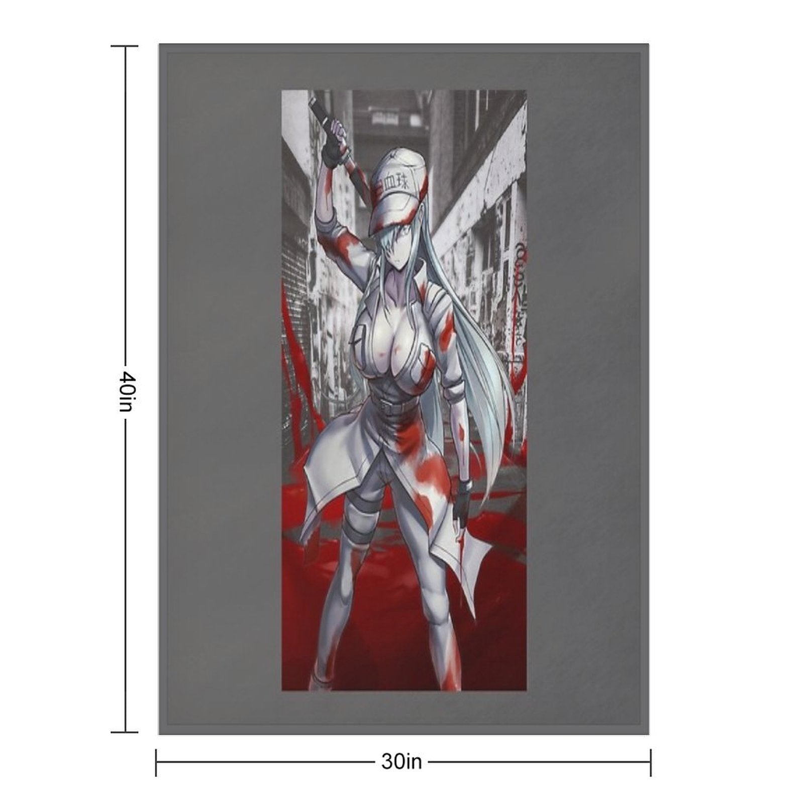 White Blood Cell (CODE BLACK) Easy Care Throw Blanket