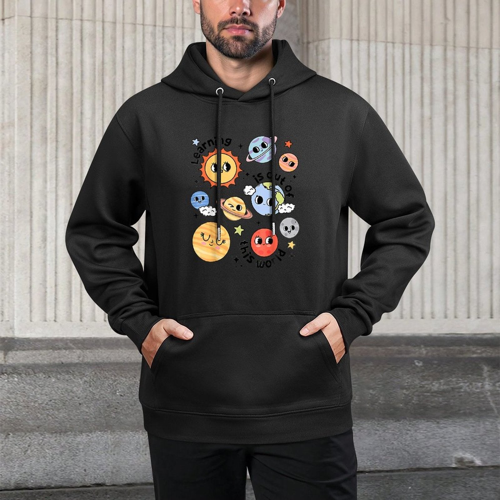 Teacher Space Science Learning Is Out Of World Solar System Customizable Surface Hoodie
