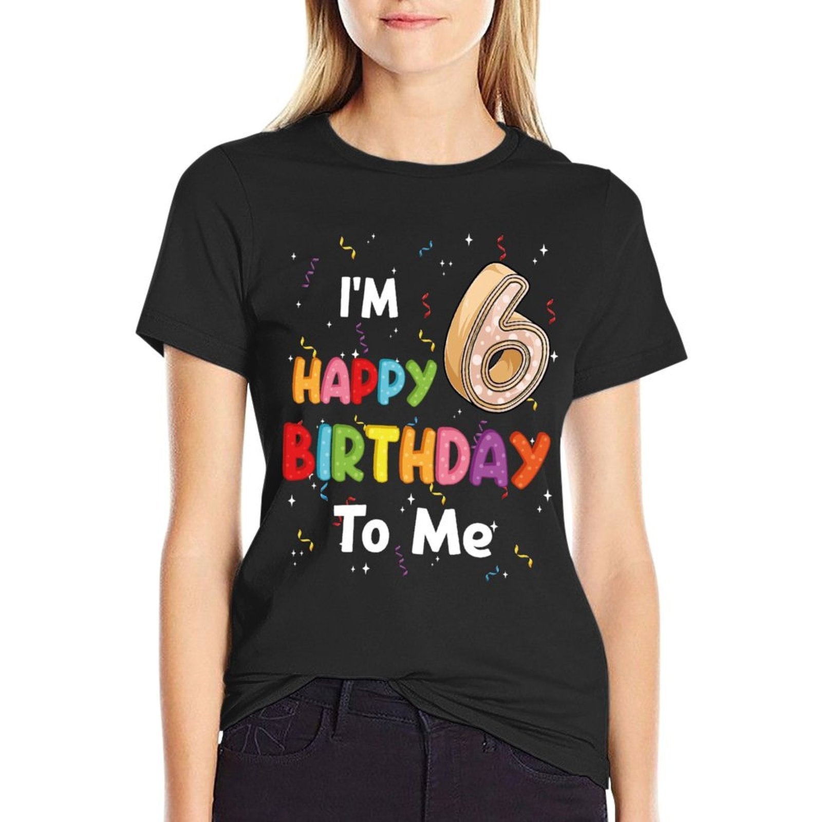 One Year Old 6yr 6th B-day Happy Birthday Kids Boys Girls  Breathable T-Shirt