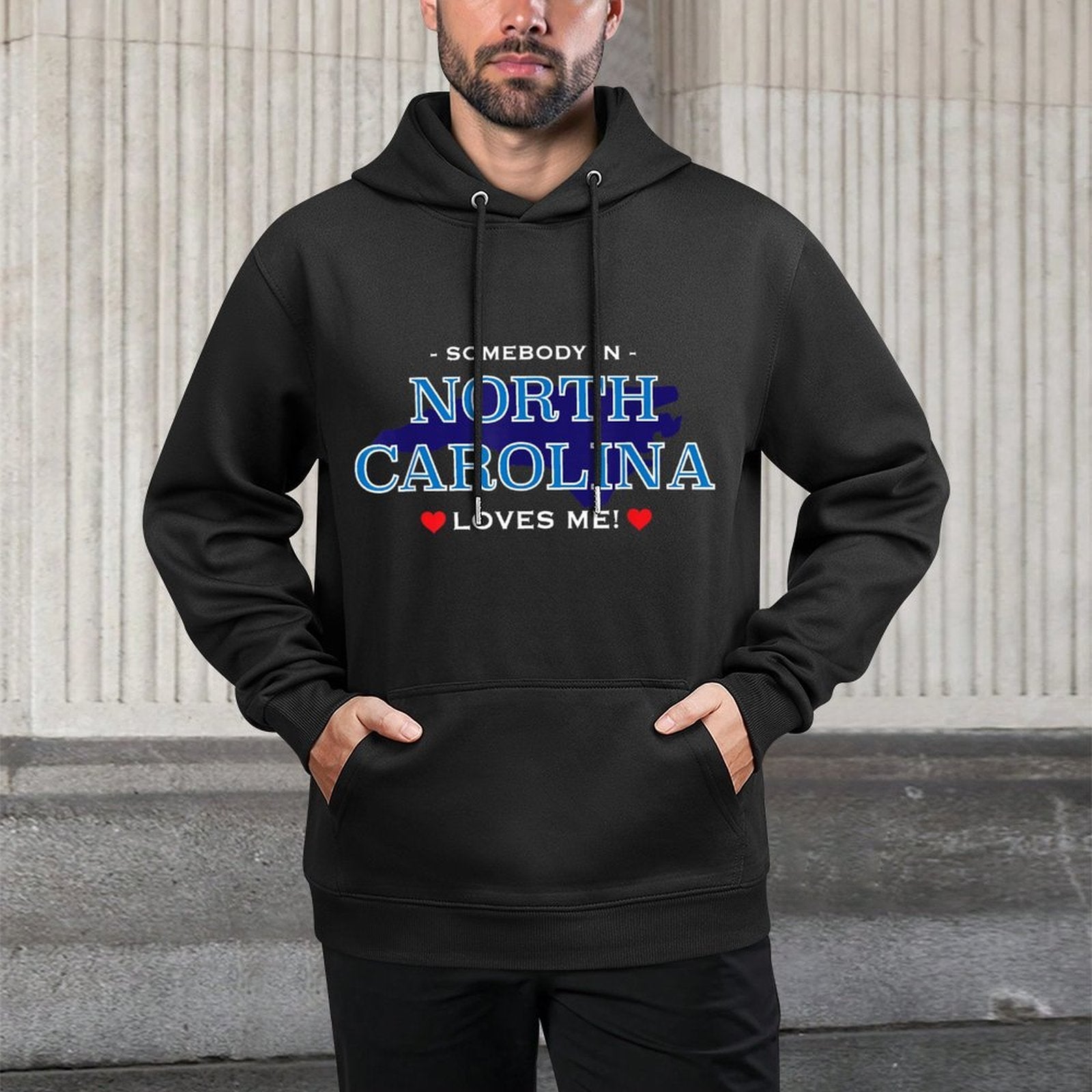 Someone in North Carolina Loves Me  Adorable Gift ) Casual Wear Hoodie
