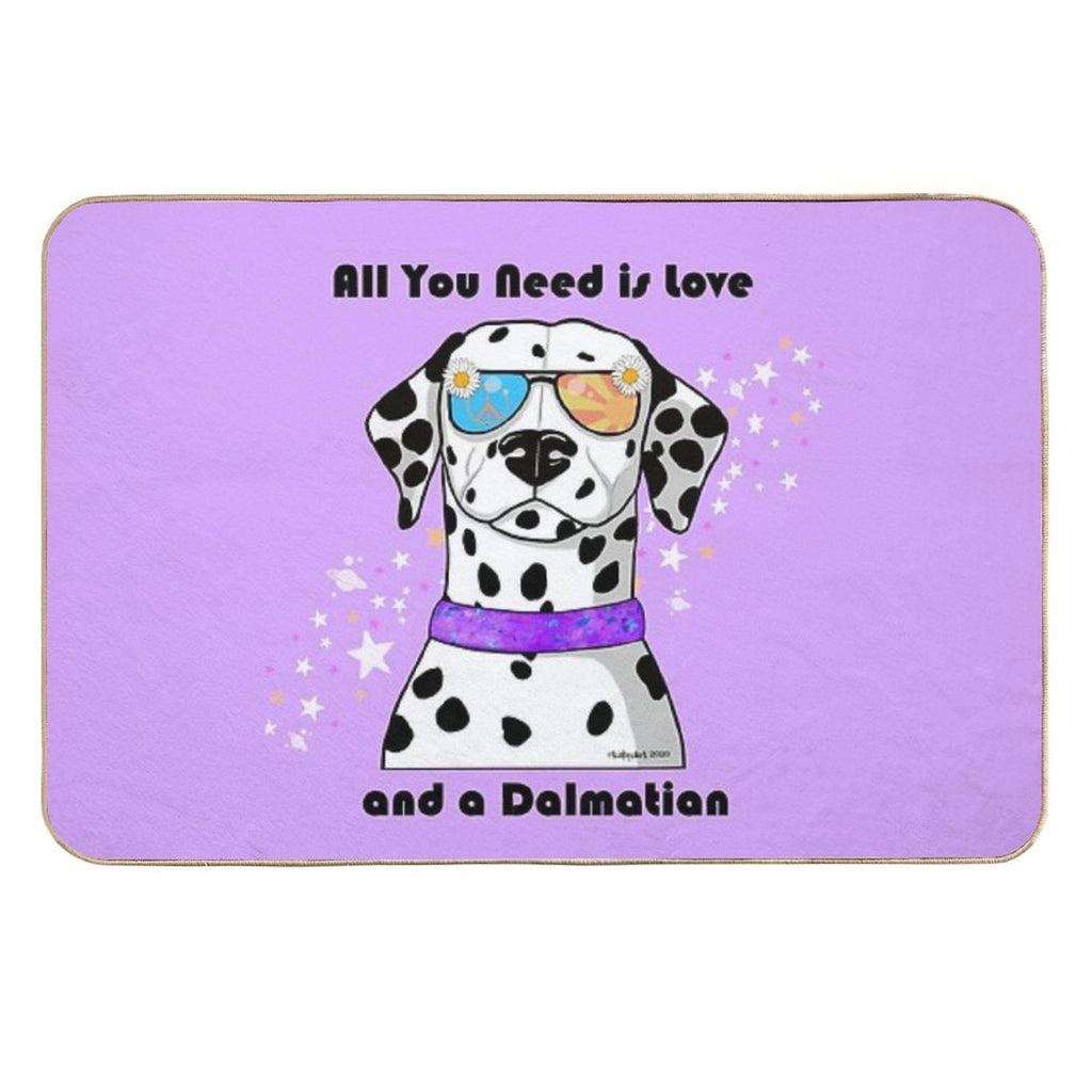 All You Need Is Love And A Dalmatian  Odorless Bath Mat
