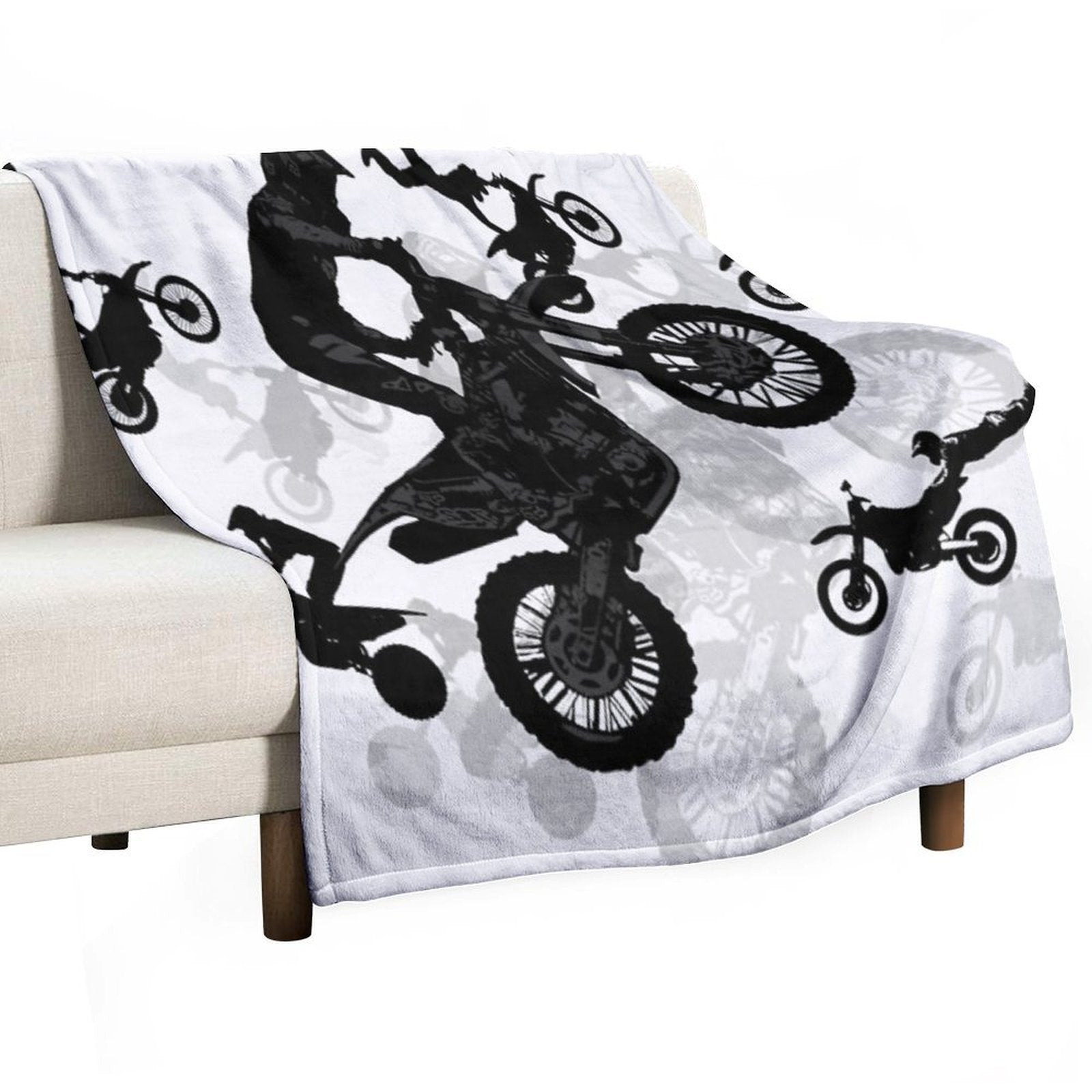 Extreme Stuntmen - Motocross Riders Premium Throw Blanket