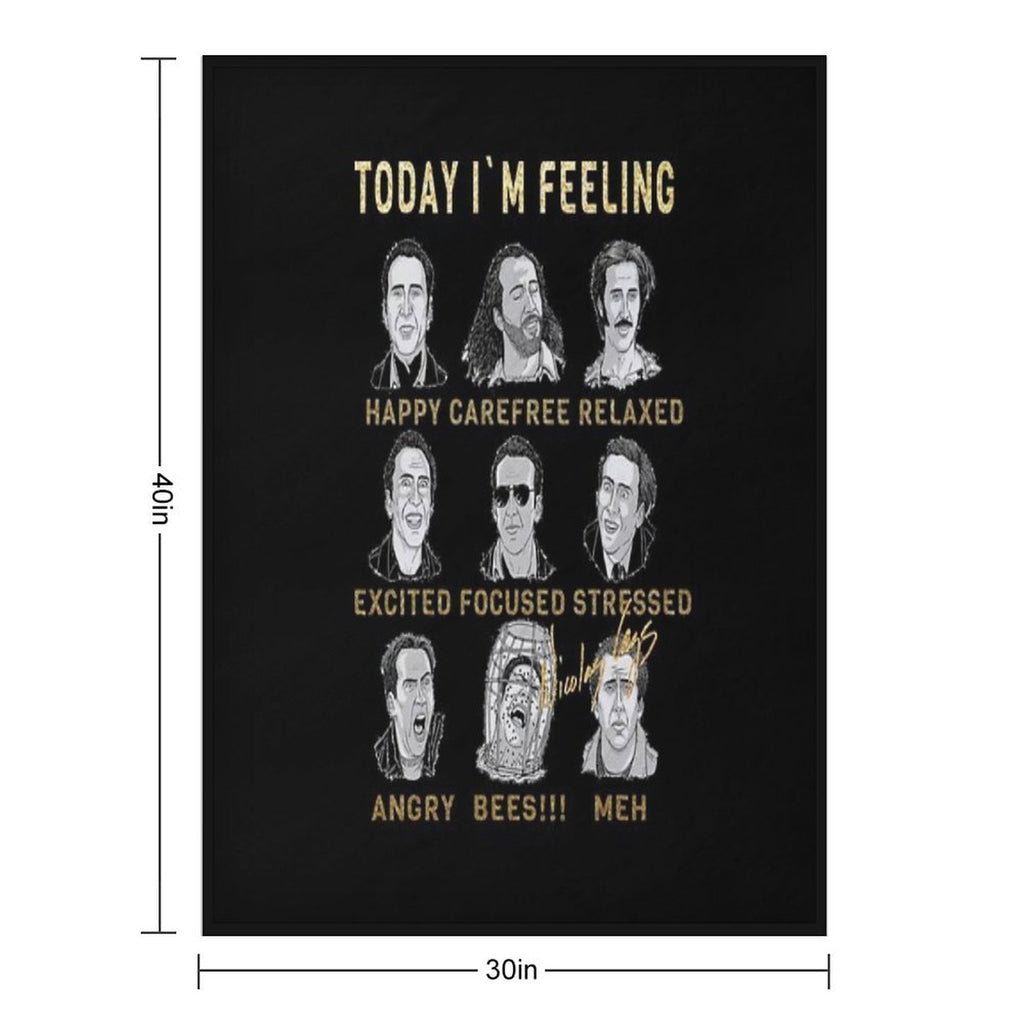 Nicholas Cage - Nicolas Cage - Nick Cage - Nic Cage Eco-conscious Throw Blanket