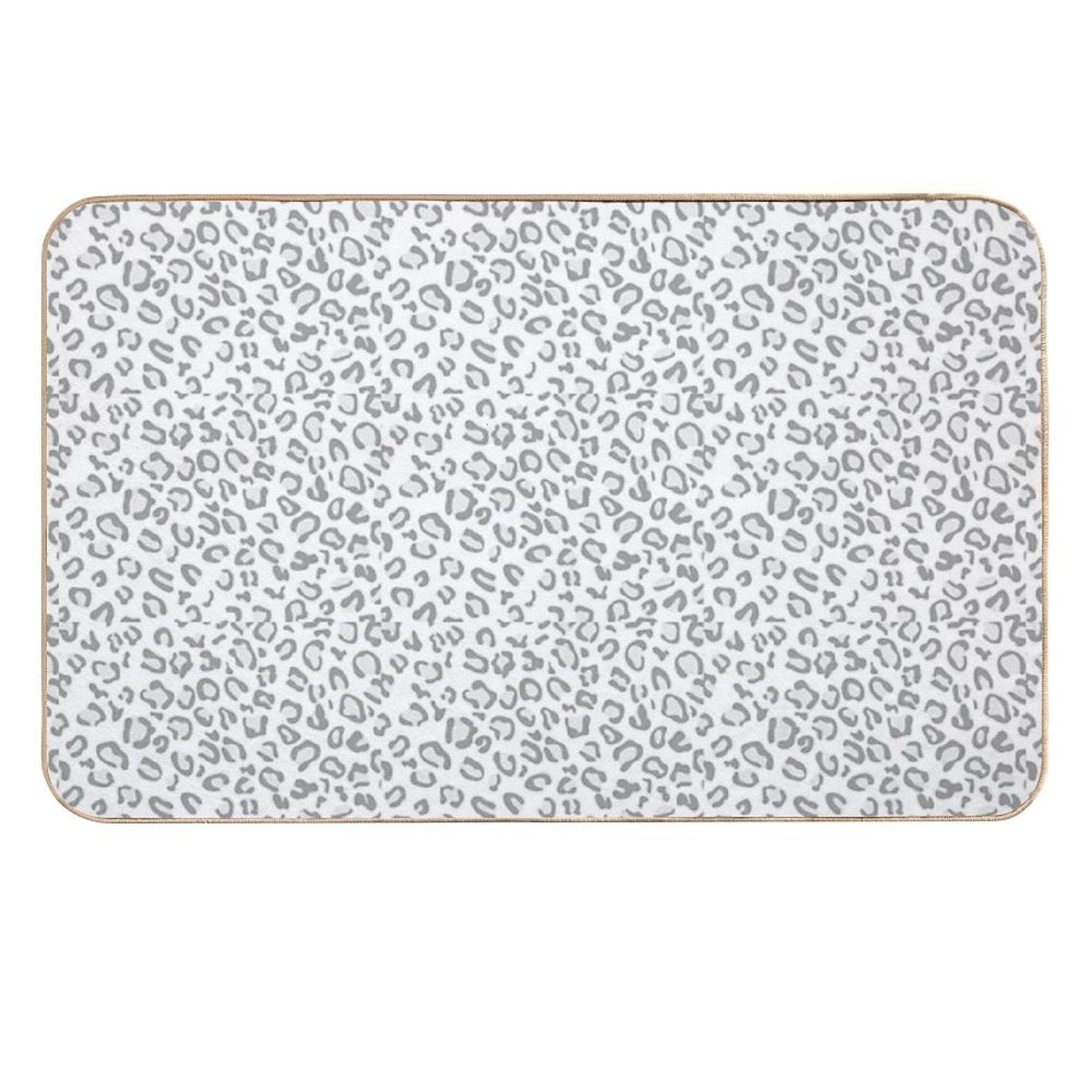 Gray Cheetah Print  Rapid-Drying Bath Mat