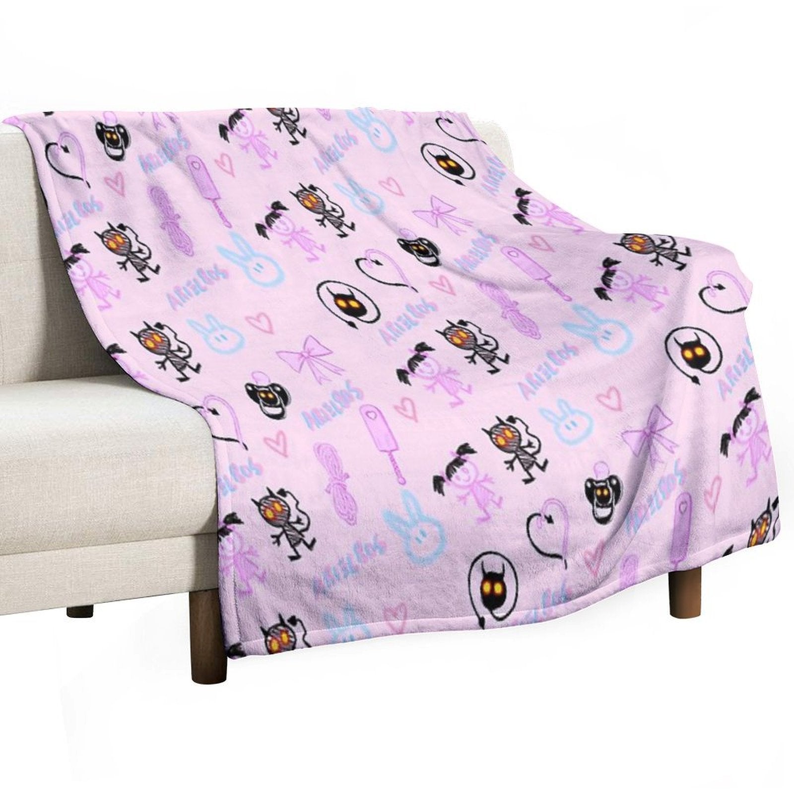 DD & LG Pink Travel-friendly Throw Blanket