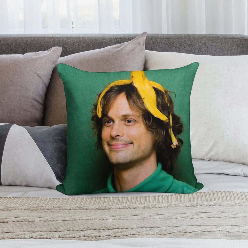 Matthew Gray Gubler with A Banana Soft Skin-Friendly Throw Pillow