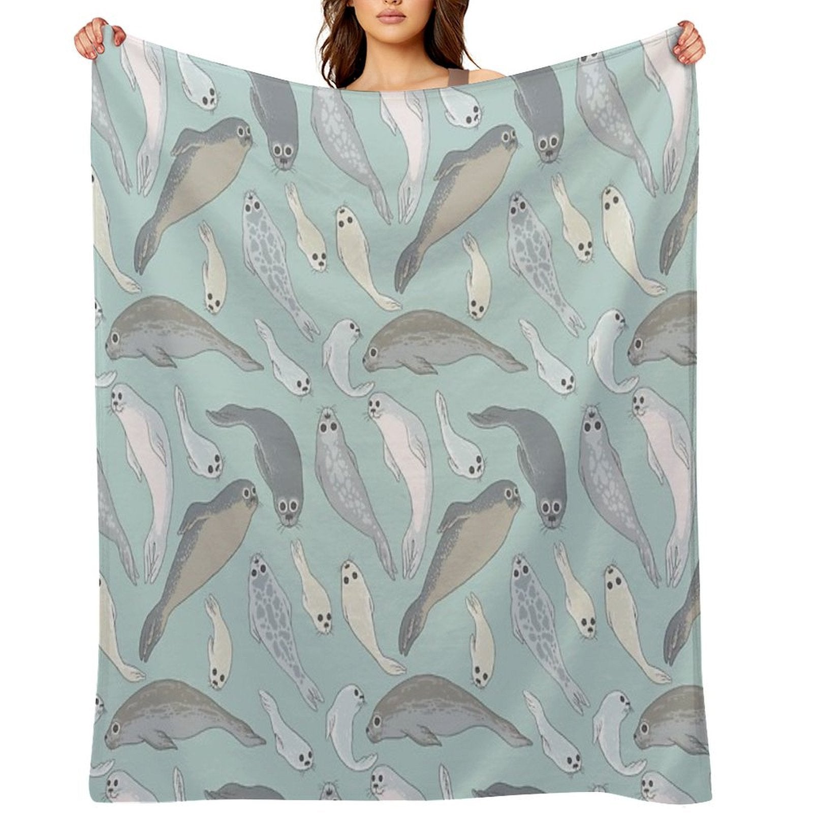 Seals Easy Care Throw Blanket