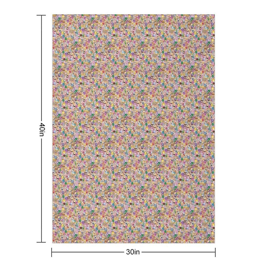 Copy of Lots of Colors And Funny Things Easy Care Throw Blanket