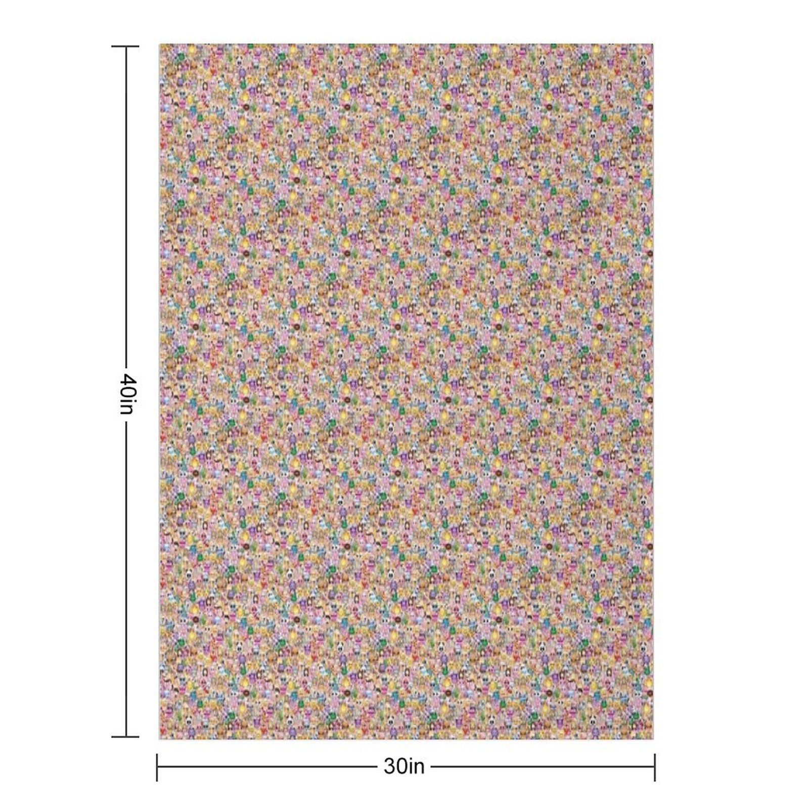Copy of Lots of Colors And Funny Things Easy Care Throw Blanket
